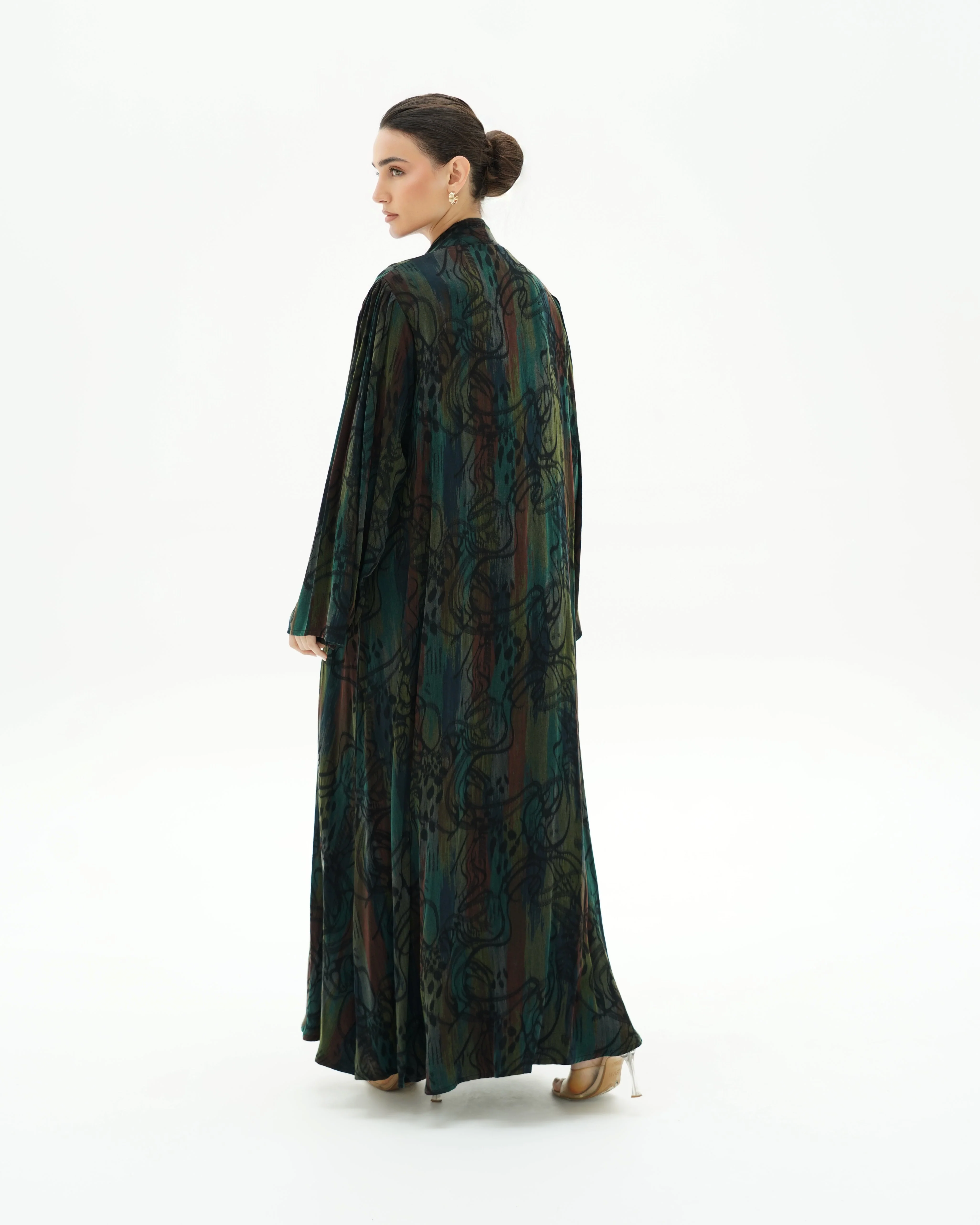 C 1698 Premium Army Green Abaya - Image 5
