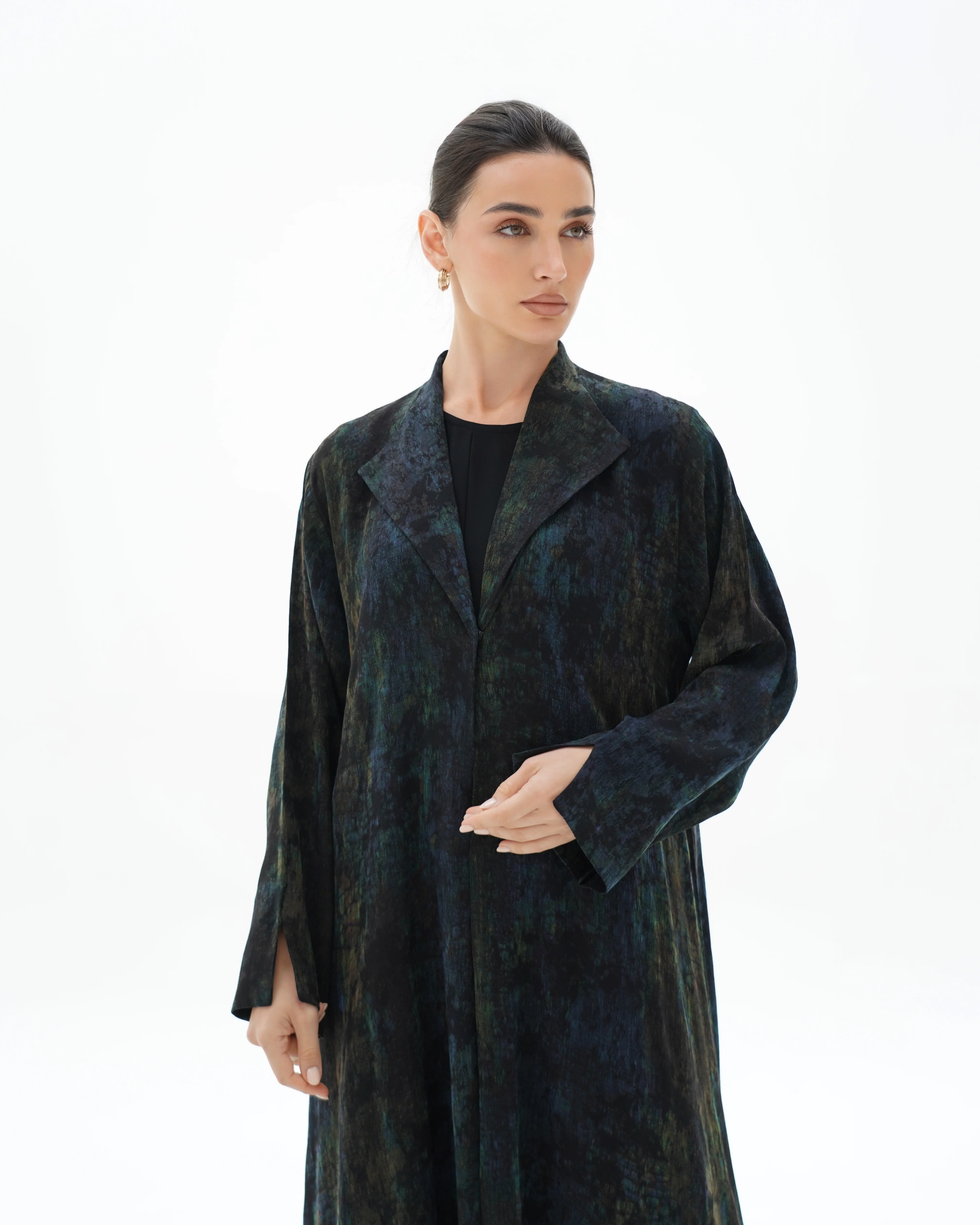 C 1699 Premium Dark Olive Abaya
