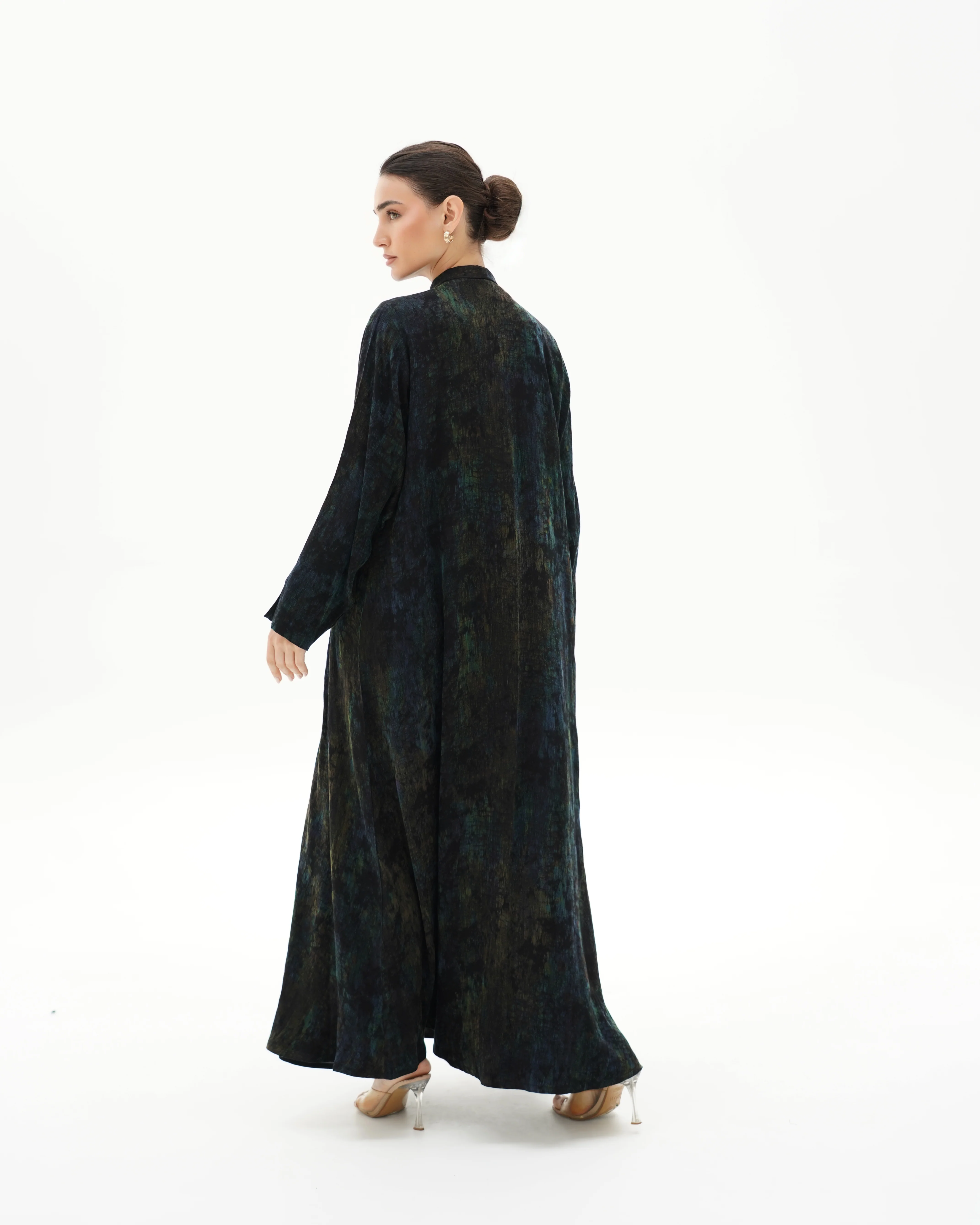 C 1699 Premium Dark Olive Abaya - Image 5
