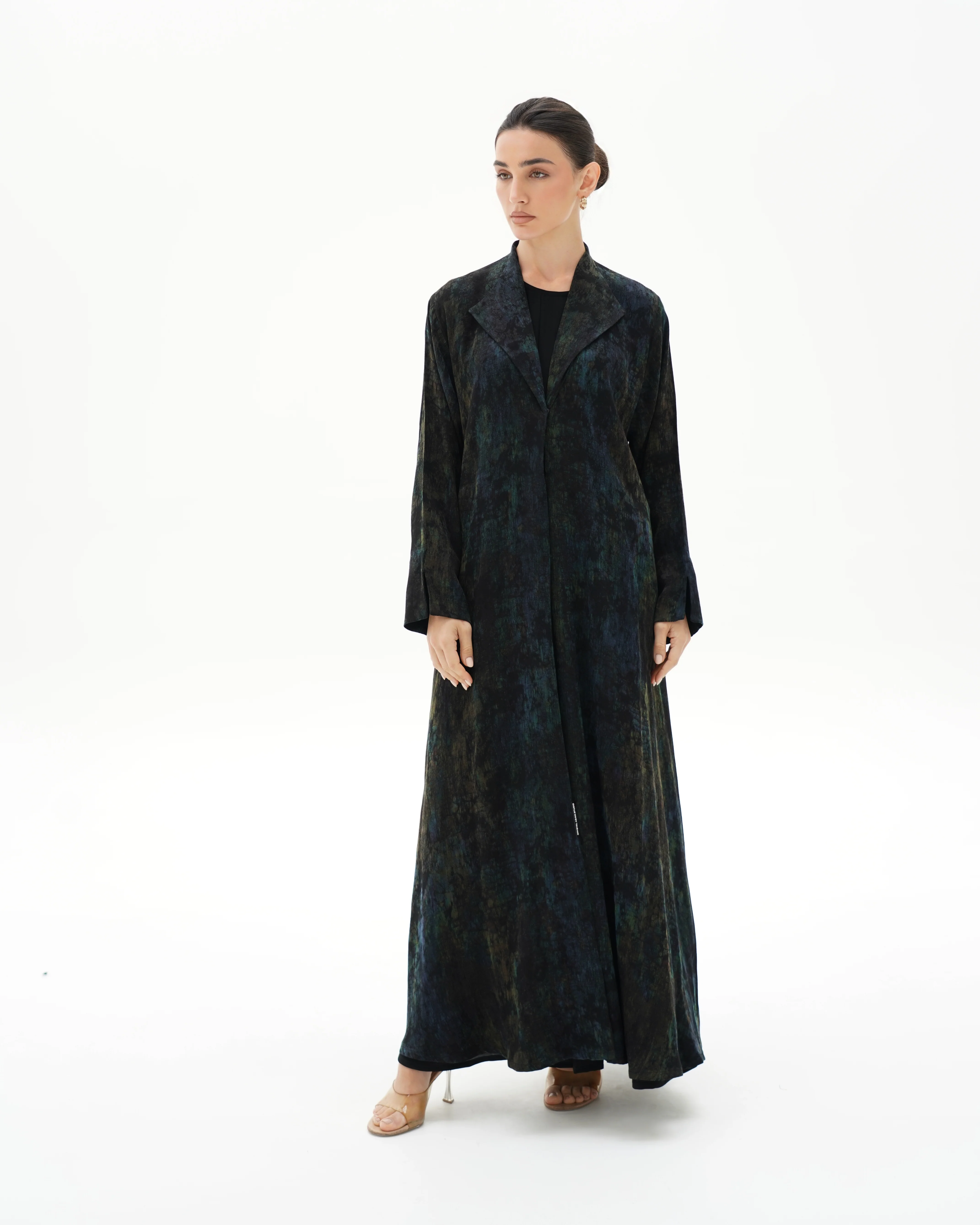 C 1699 Premium Dark Olive Abaya - Image 7
