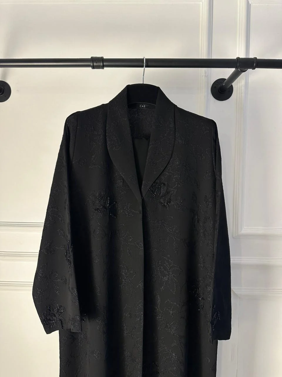 C 1967 Black Beaded Abaya - Image 3