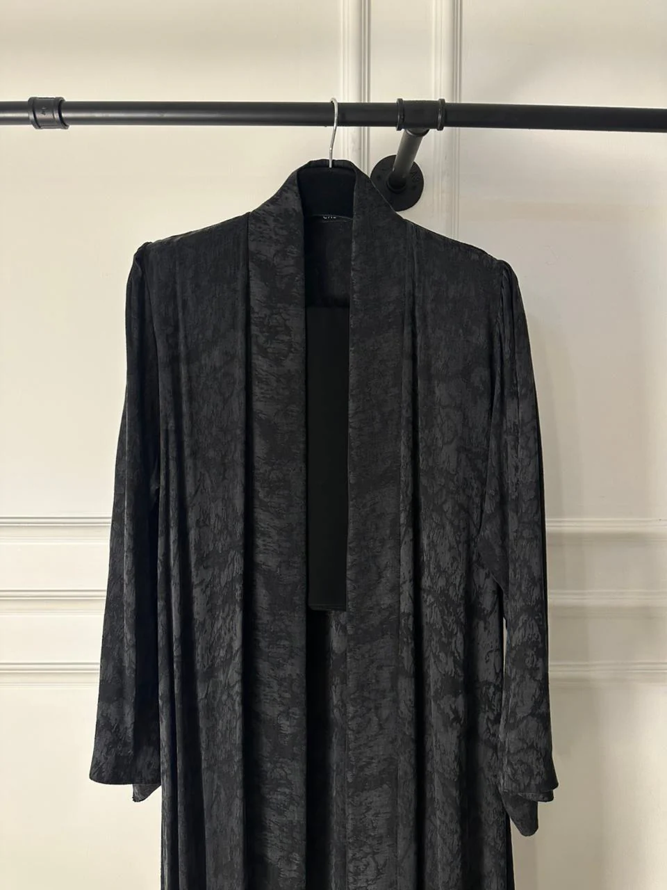 C 2029-02 Premium Black Printed Abaya - Image 3