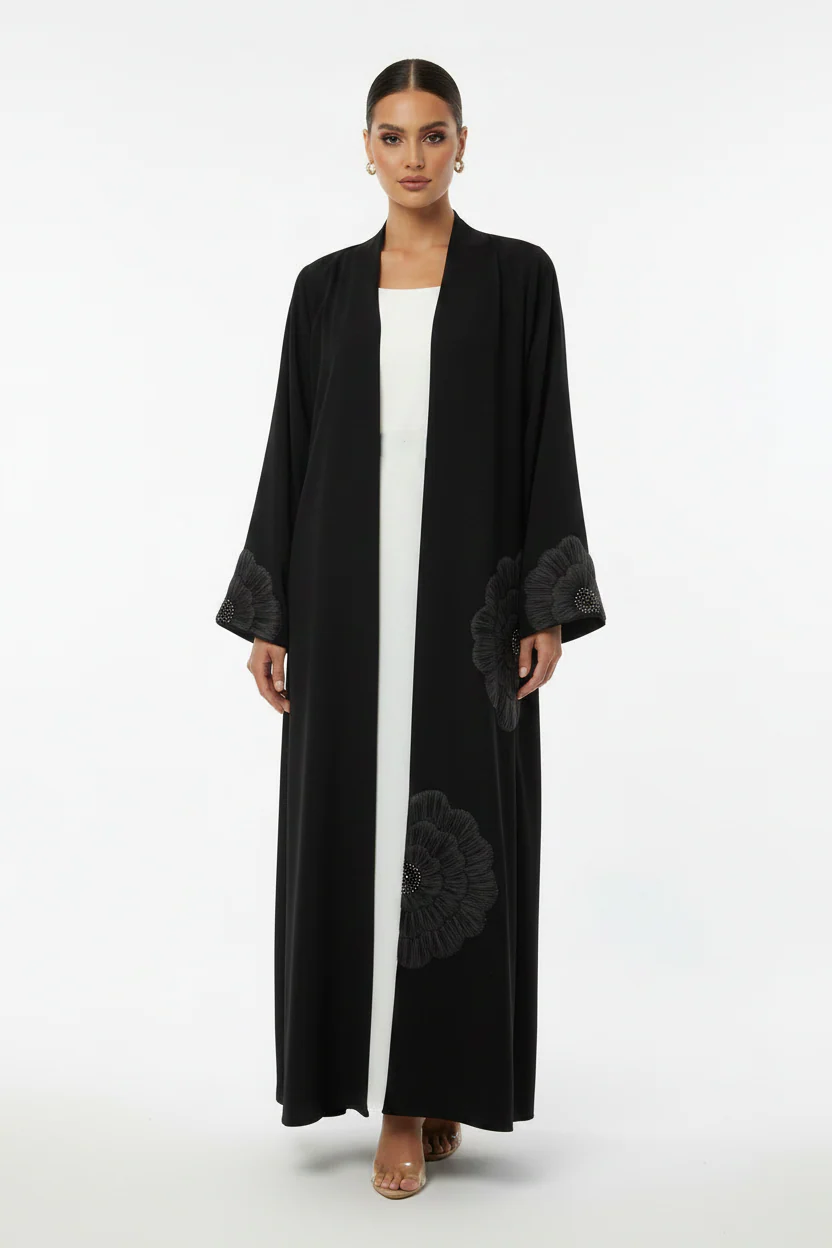 C 2096-02 Black Amira Abaya - Image 2