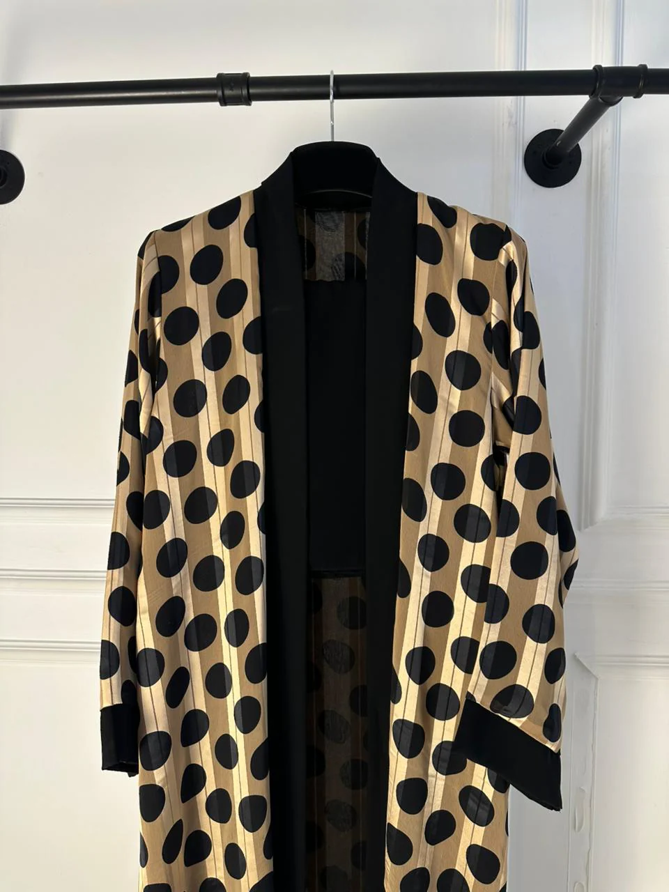 C 2114 Bronze Polka Dot Abaya - Image 3