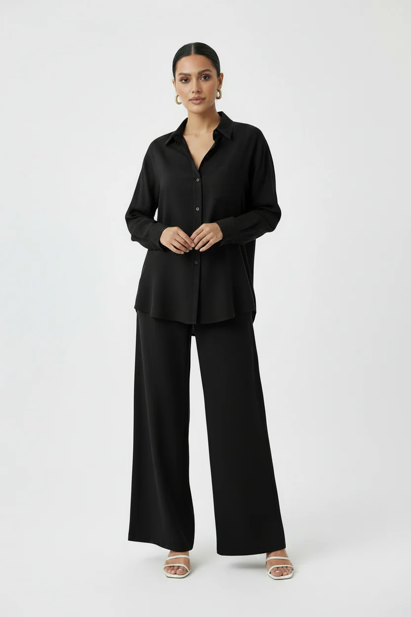 C 2193-02 Black Linen Travel Set - Image 2