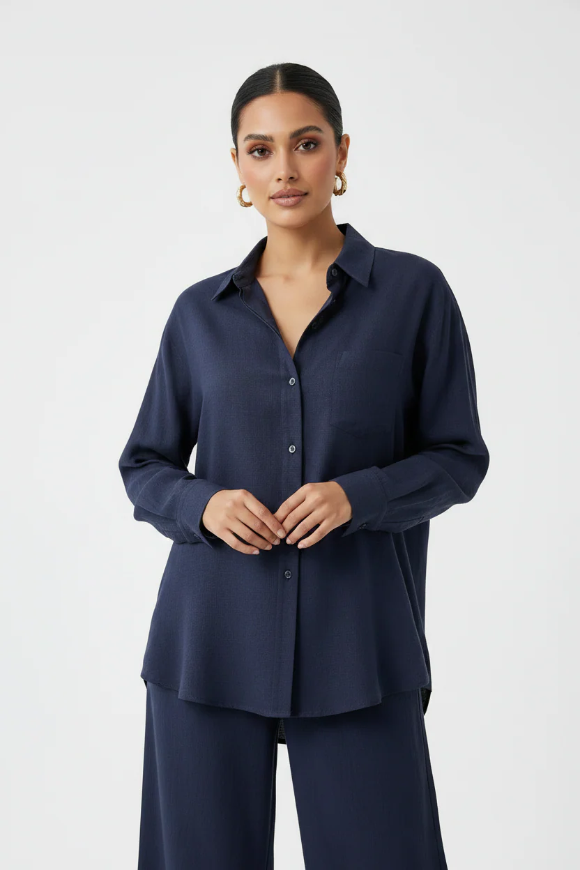 C 2193-01 Navy Blue Linen Travel Set