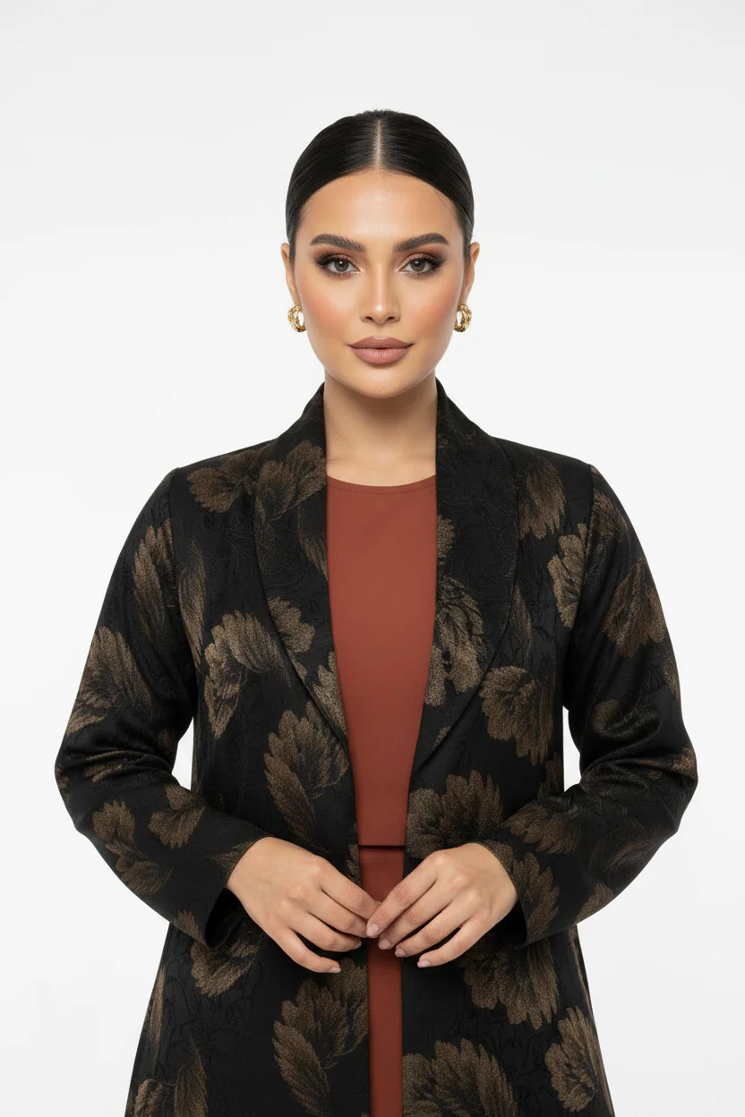 C 2381-02 Black Bronze Abaya