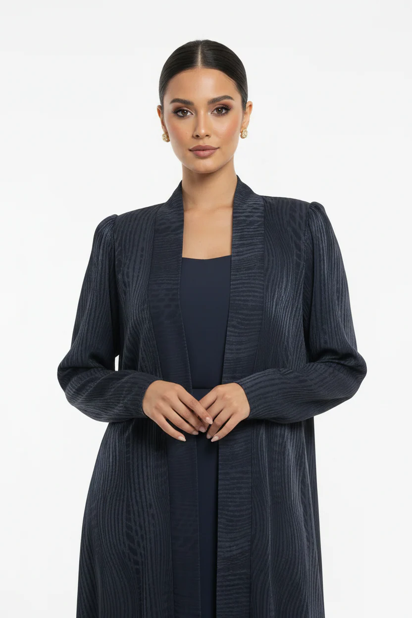 C 2388-03 Navy Swirls Abaya
