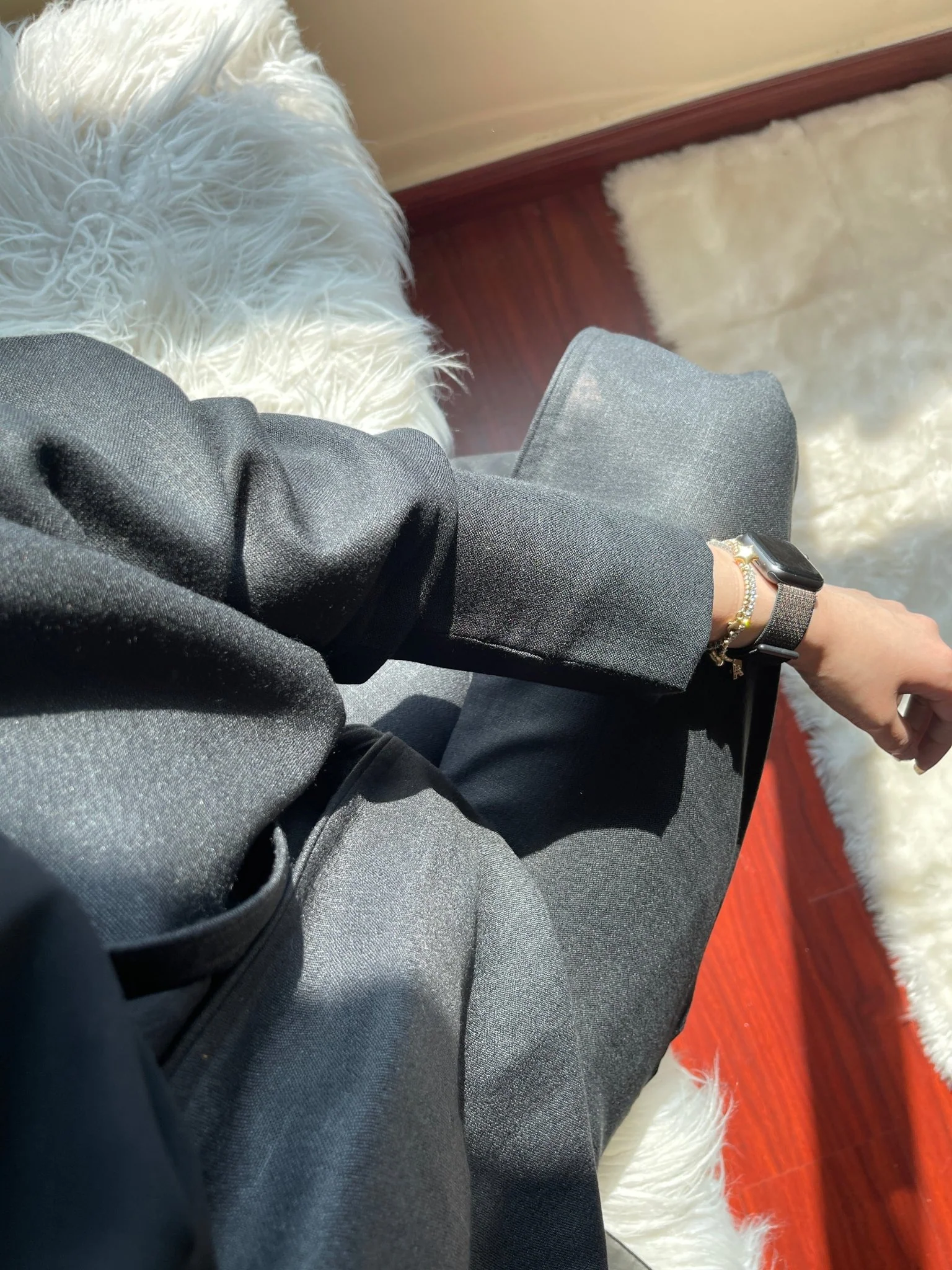 C-Basic-Black-Linen-Abaya - Image 5