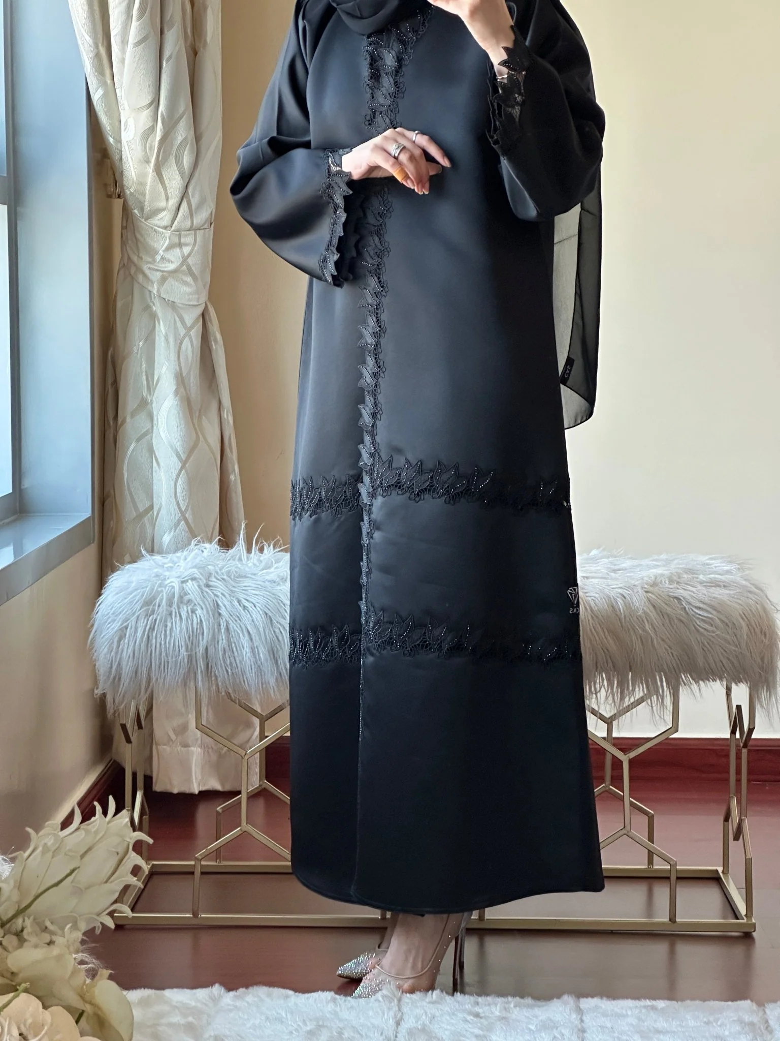 C-Black Eid Abaya 34 - Image 7