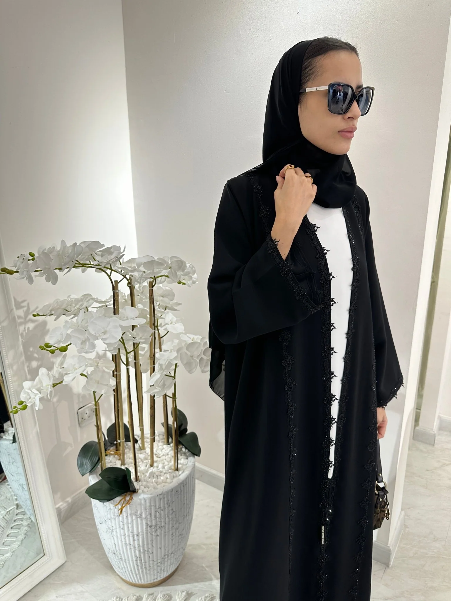 C Black Summer Eid Abaya 11 - Image 4