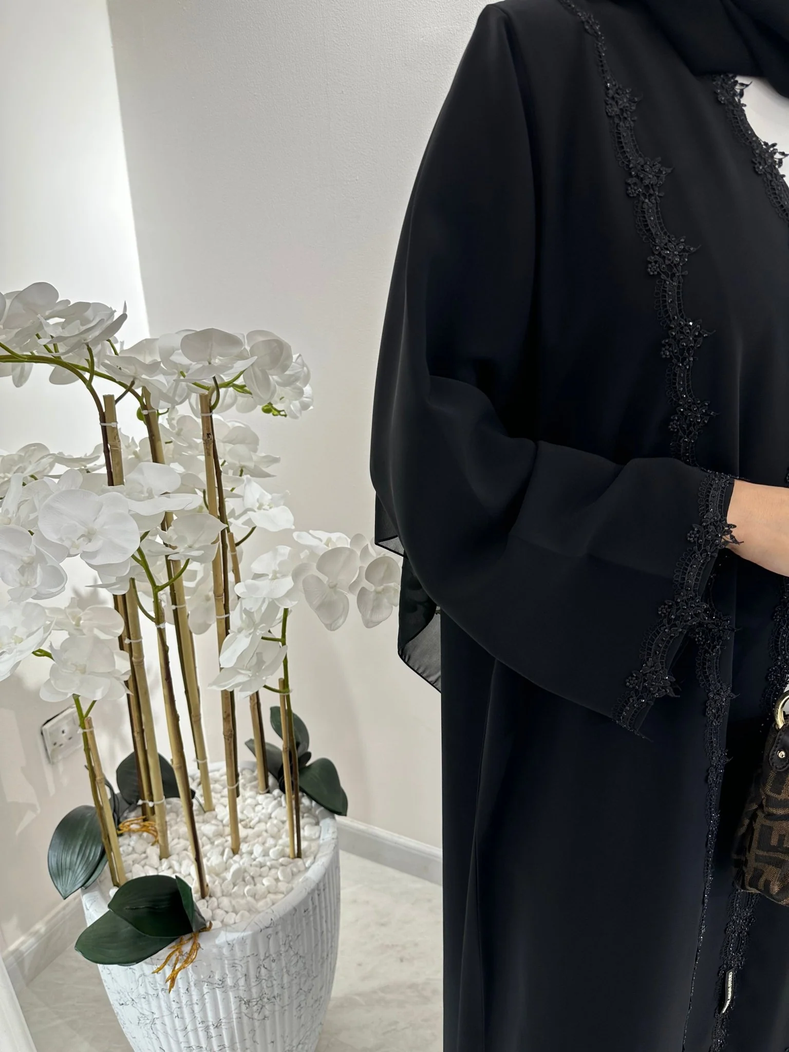 C Black Summer Eid Abaya 11 - Image 6