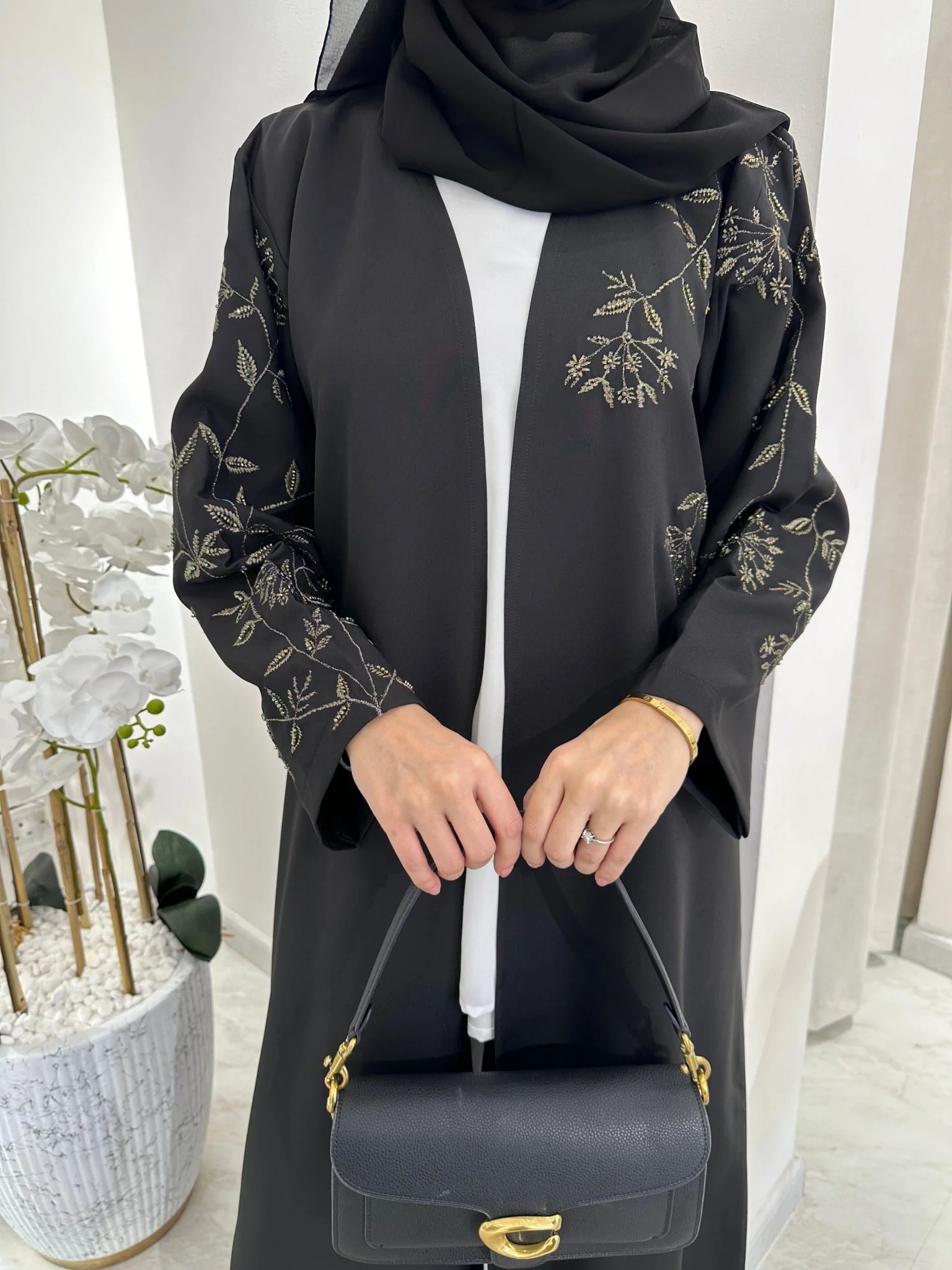 C Black Summer Eid Abaya 16 - Image 3