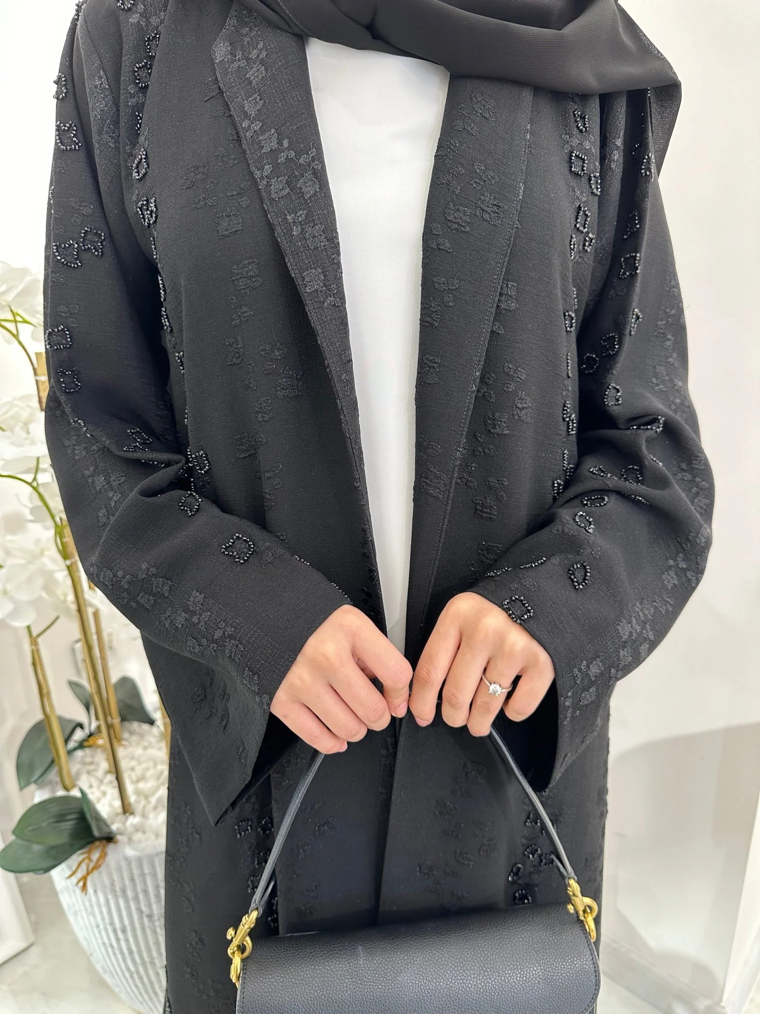 C Black Summer Eid Abaya 17 - Image 3