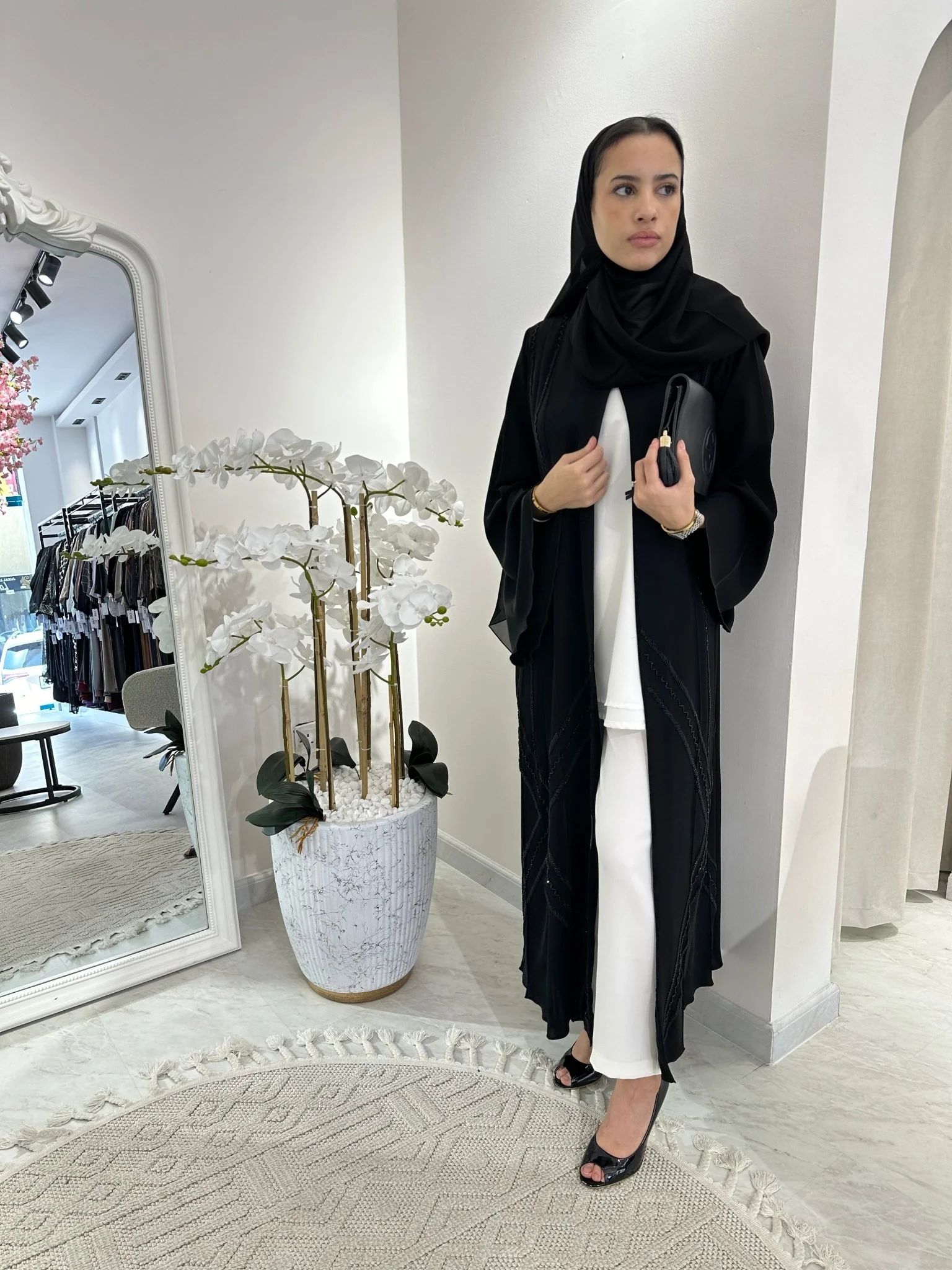 C Black Summer Eid Abaya 18 - Image 6