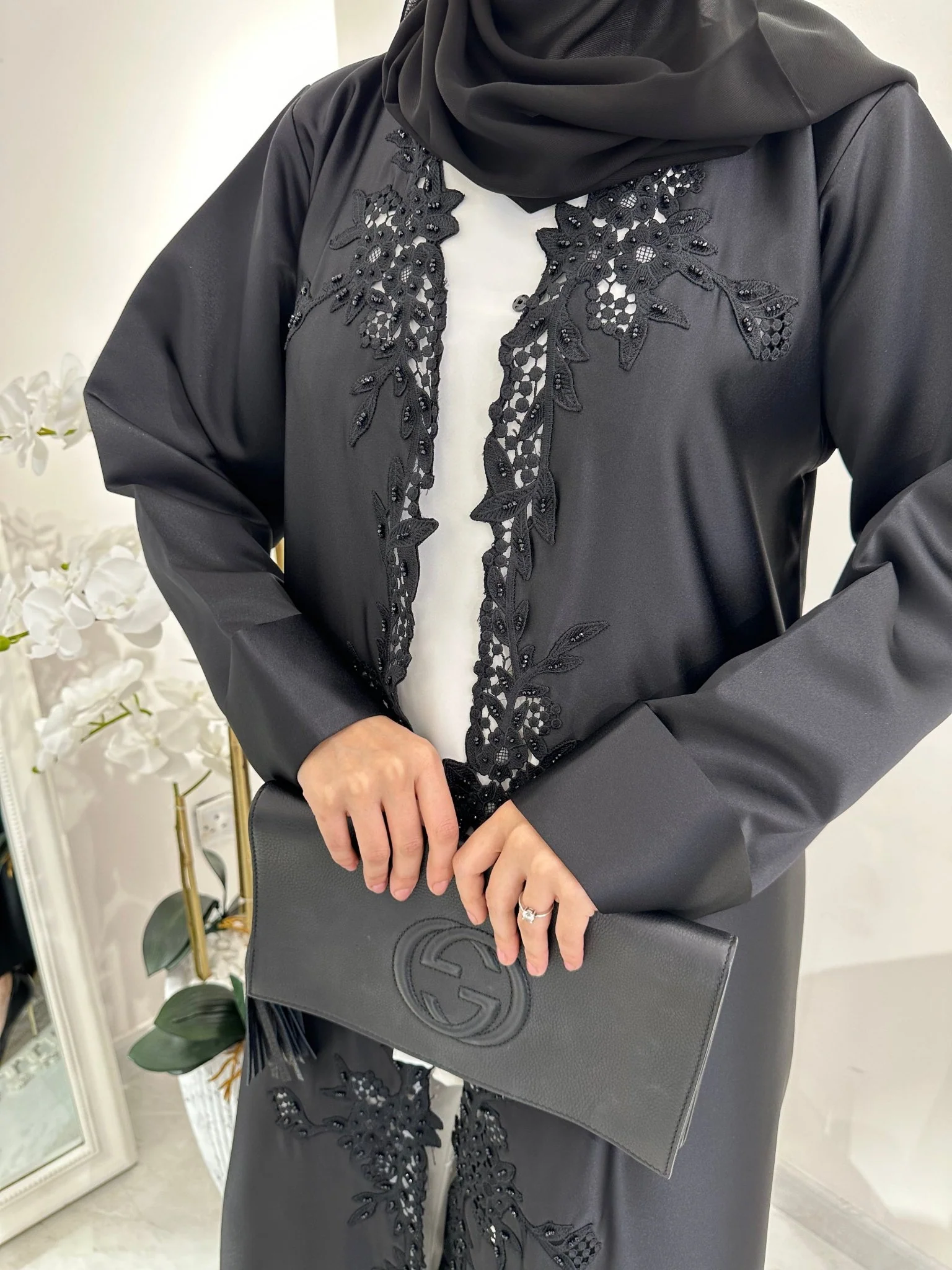 C Black Summer Eid Abaya 19 - Image 4