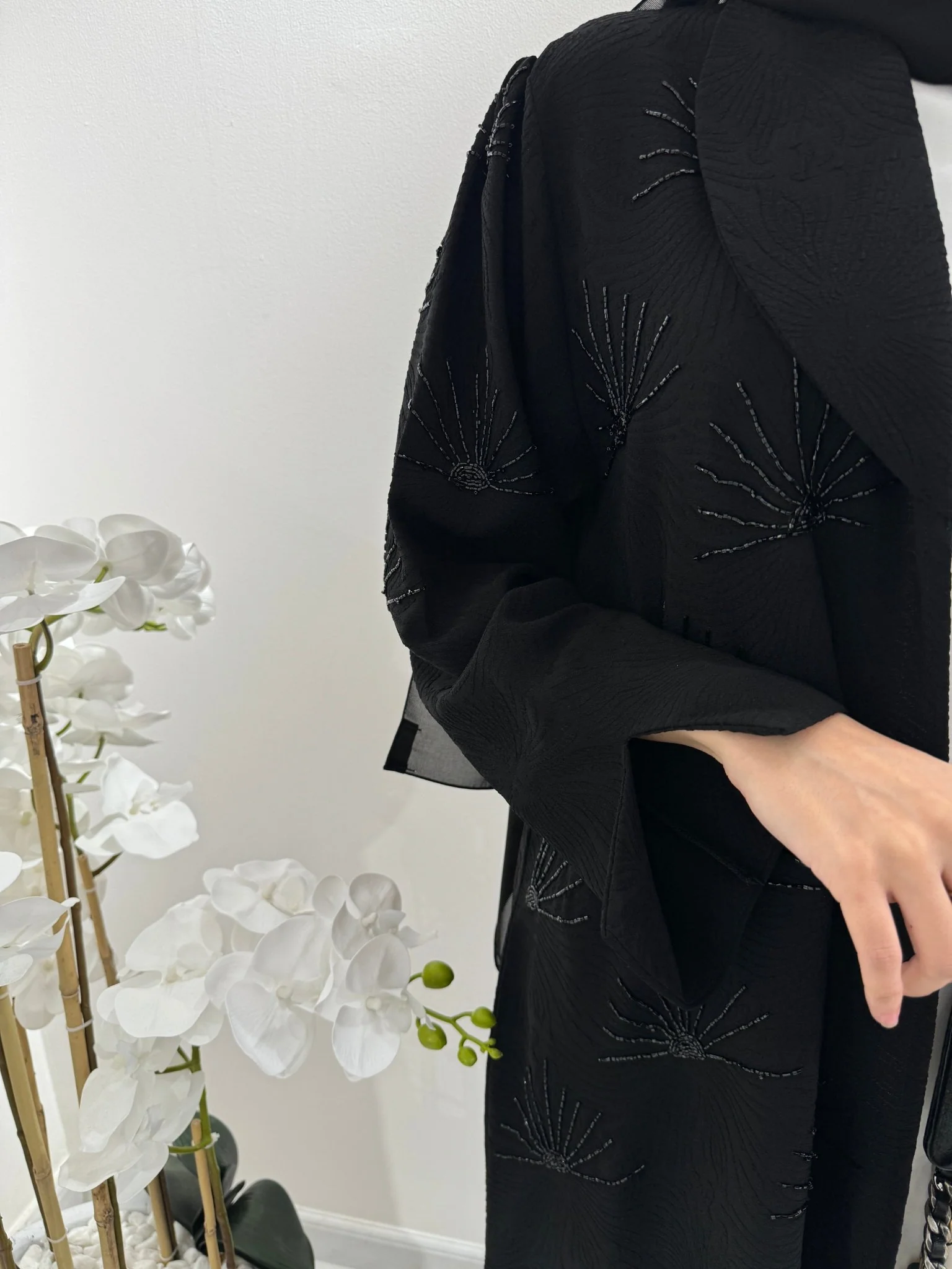 C Black Summer Eid Abaya 22 - Image 2