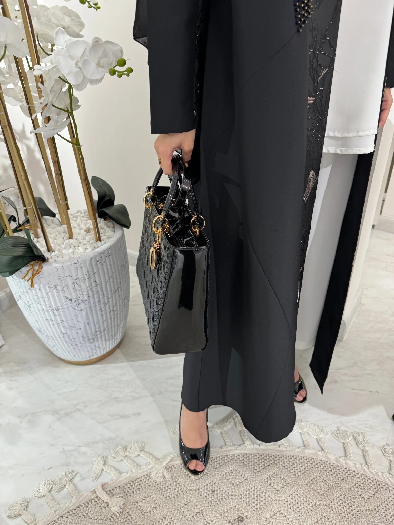 C Black Summer Eid Abaya 25 - Image 8