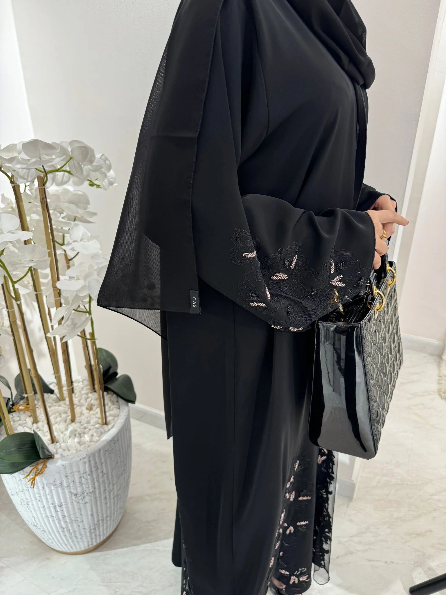 C Black Summer Eid Abaya 26 - Image 4