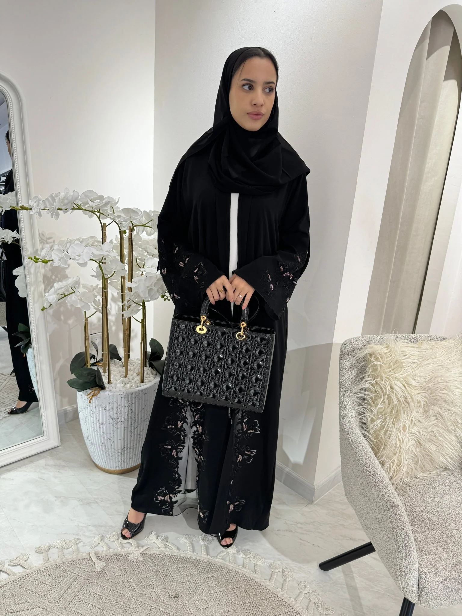 C Black Summer Eid Abaya 26 - Image 7