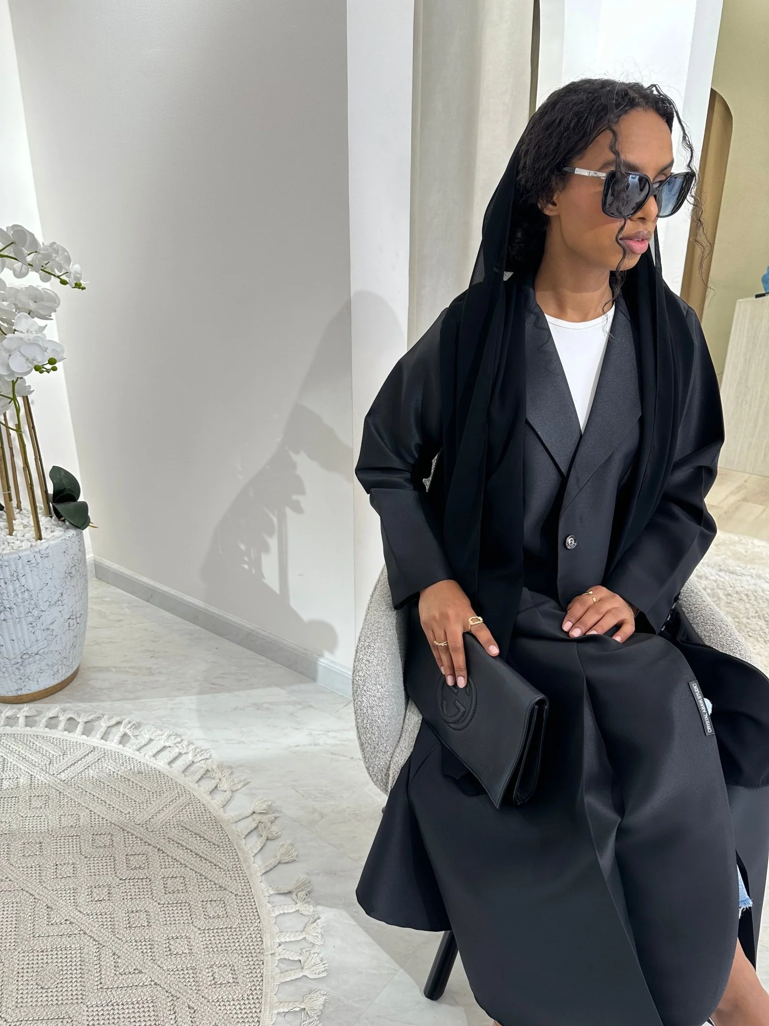 C Black Summer Work Abaya 03 - Image 8