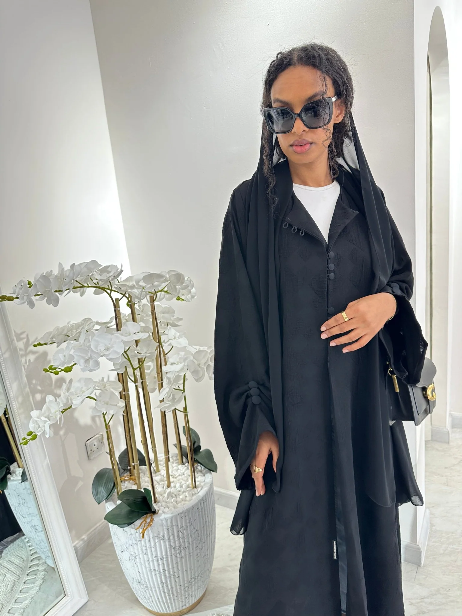 C Black Summer Work Abaya 11 - Image 8