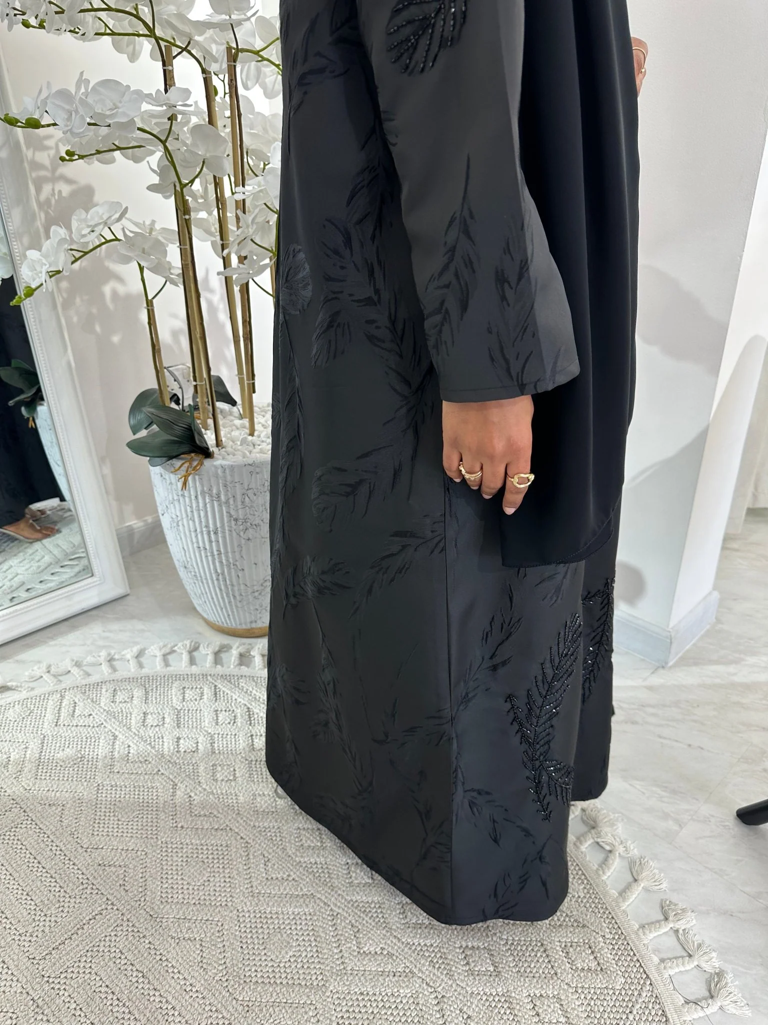 C Black Summer Work Abaya 15 - Image 8