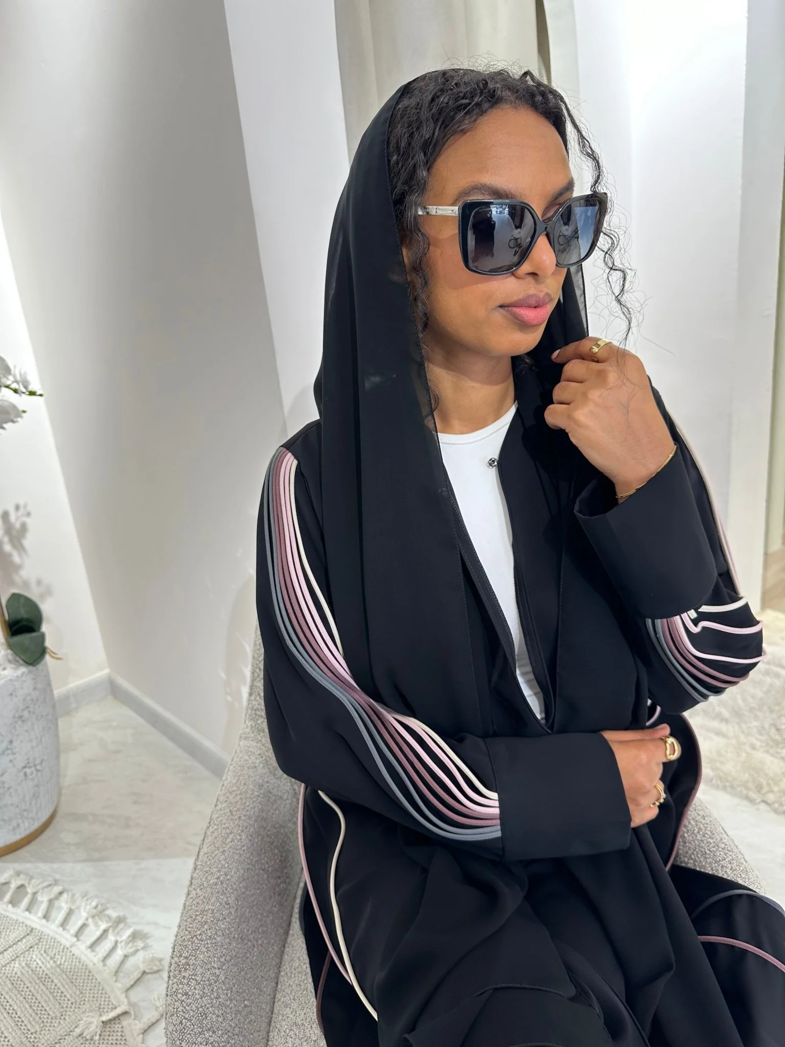 C Black Summer Work Abaya 16 - Image 2