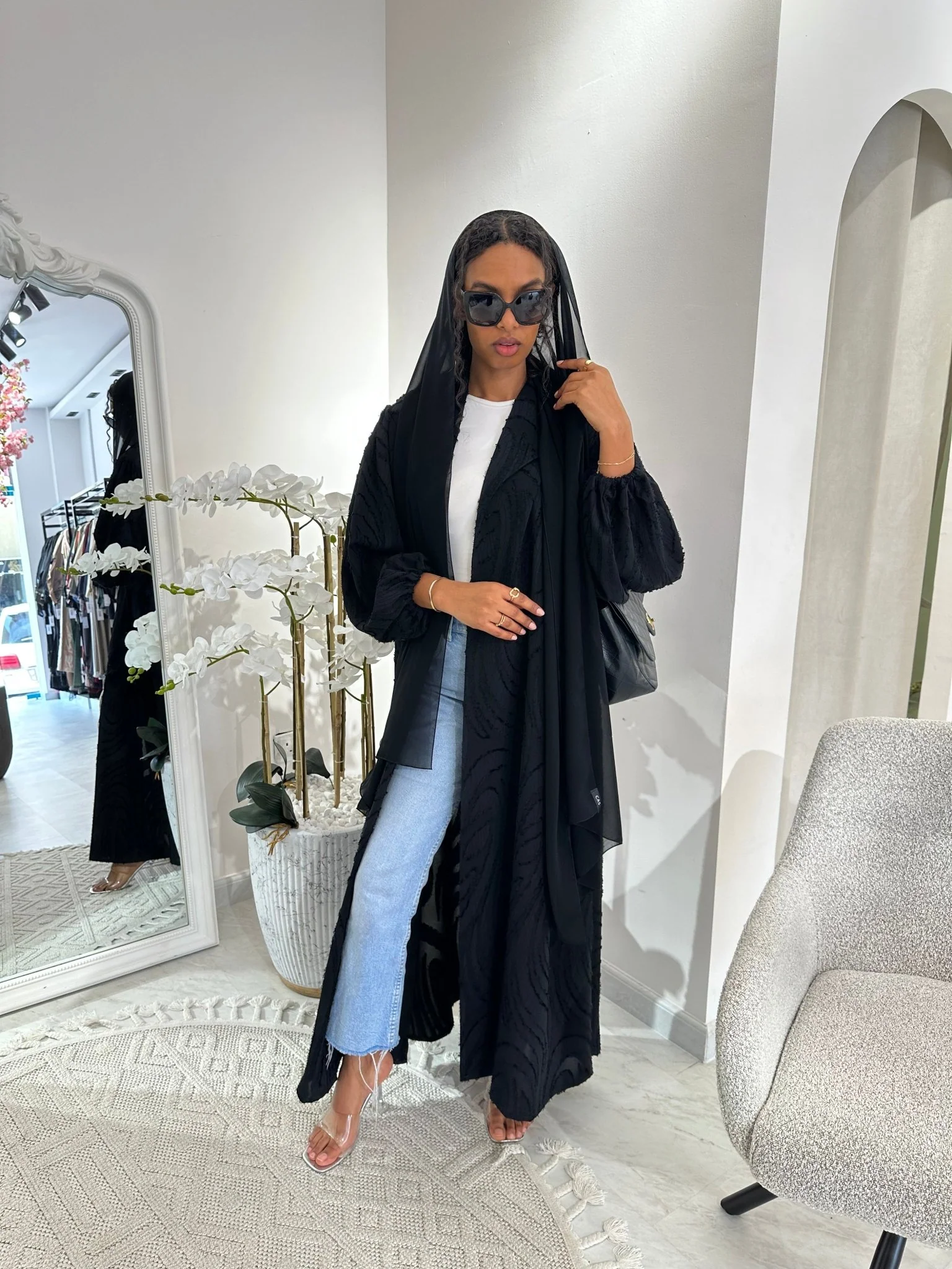 C Black Summer Work Abaya 19 - Image 6