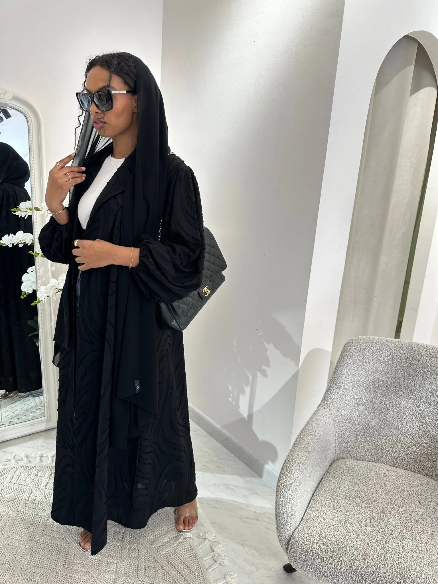C Black Summer Work Abaya 19 - Image 7