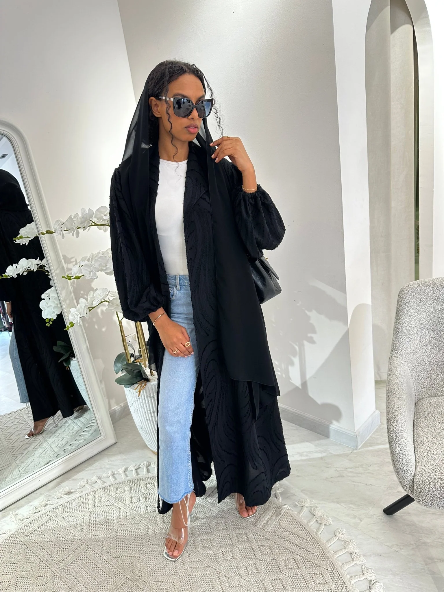 C Black Summer Work Abaya 19 - Image 8
