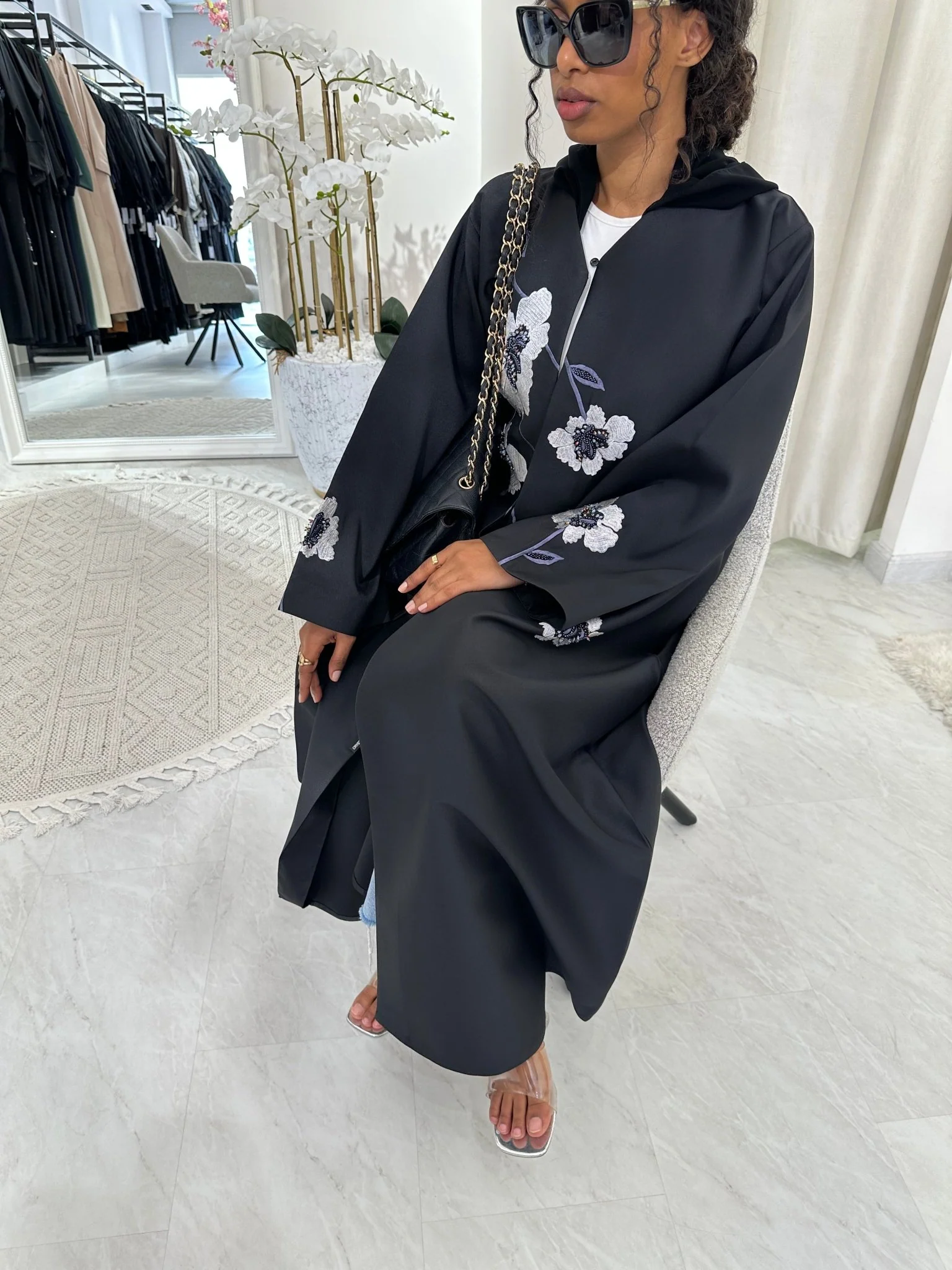 C Black Summer Work Abaya 24 - Image 8
