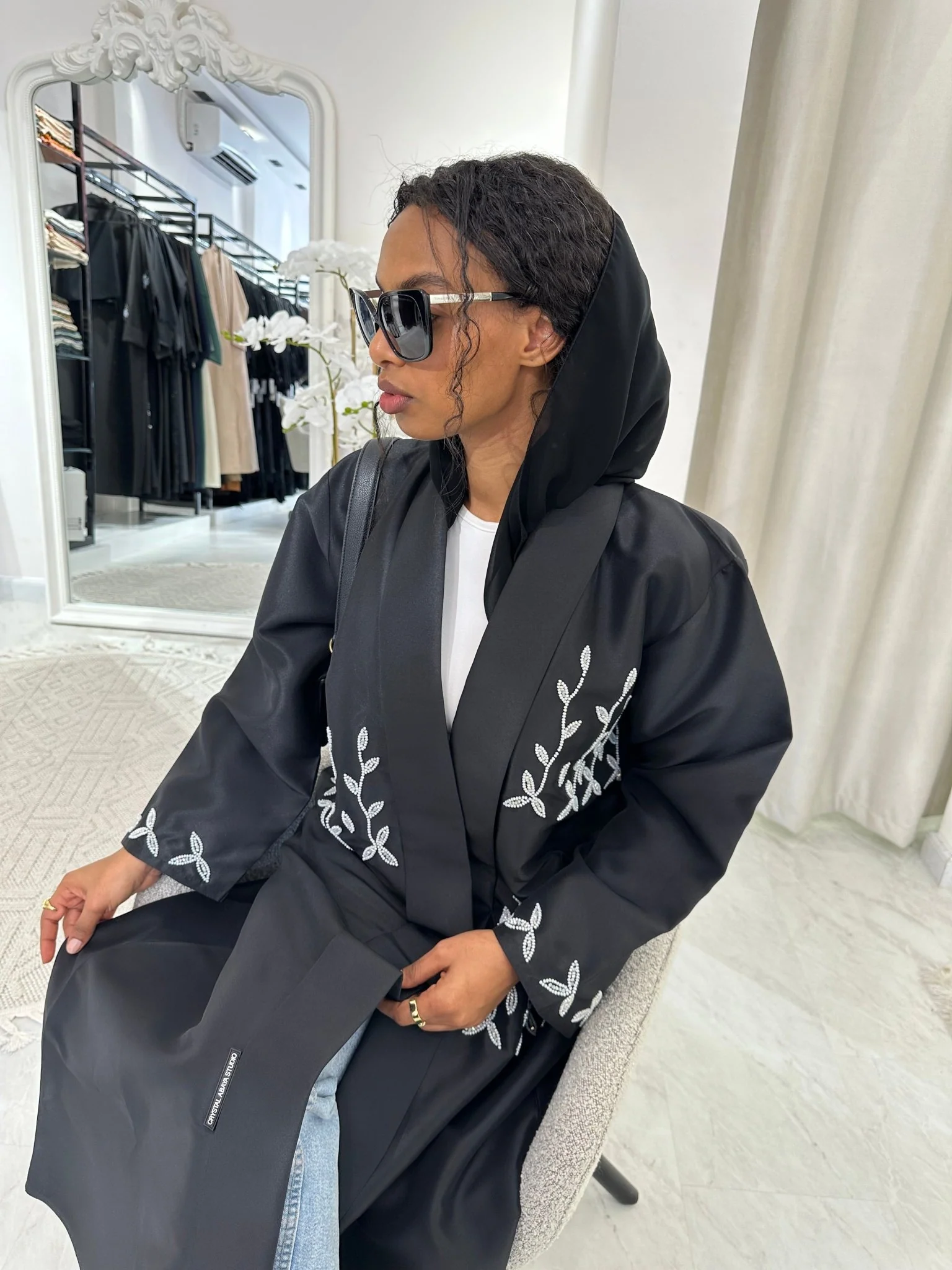 C Black Summer Work Abaya 25 - Image 8