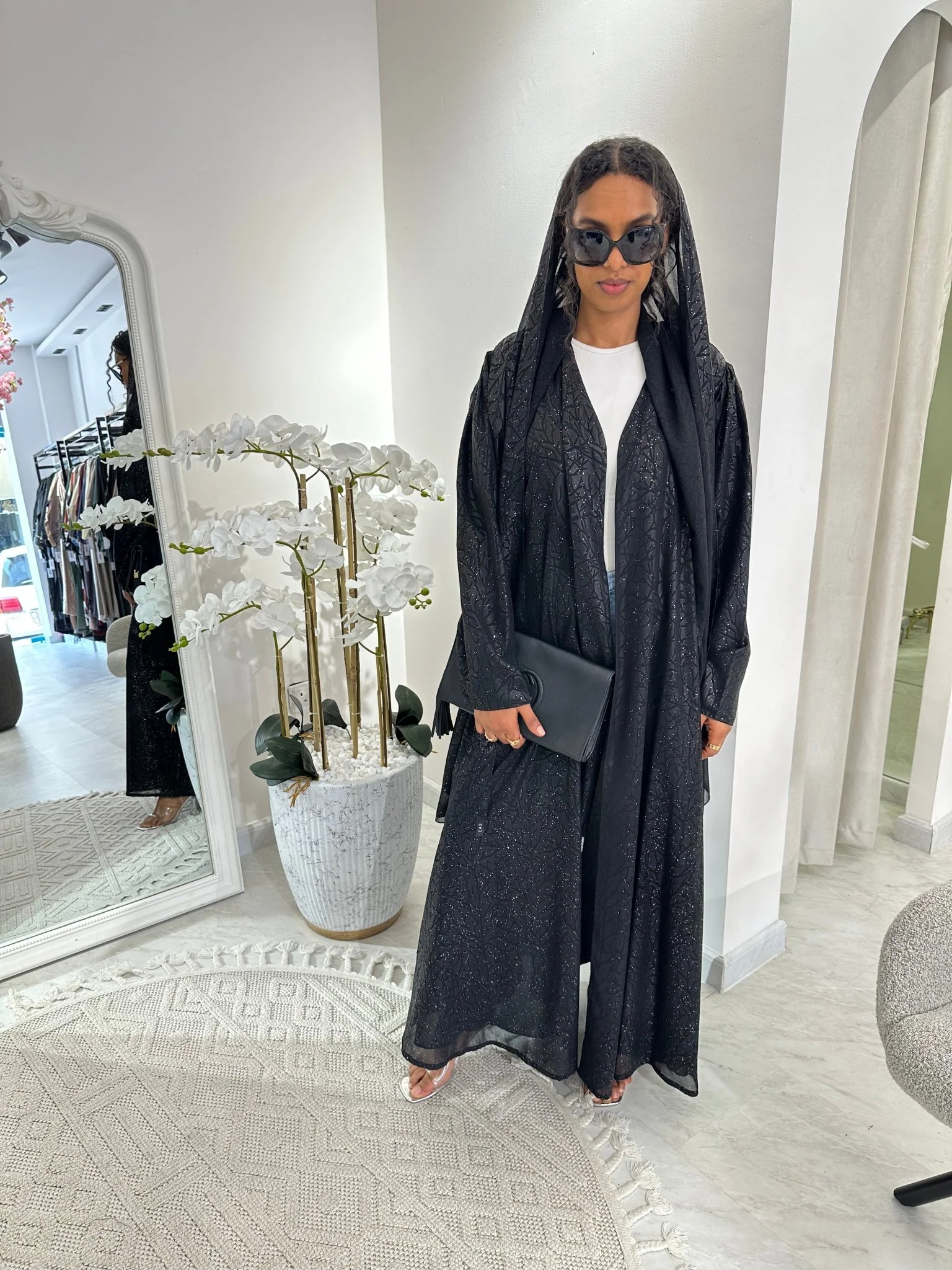 C Black Summer Work Abaya 28 - Image 4