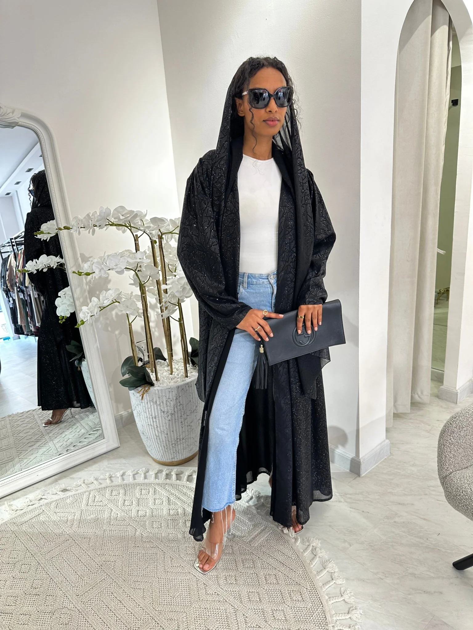 C Black Summer Work Abaya 28 - Image 5