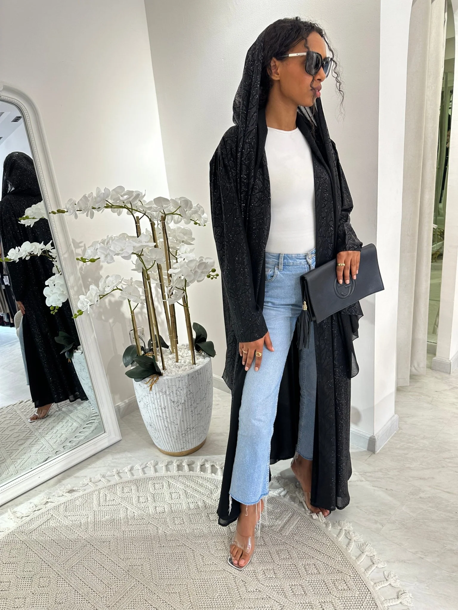 C Black Summer Work Abaya 28 - Image 8
