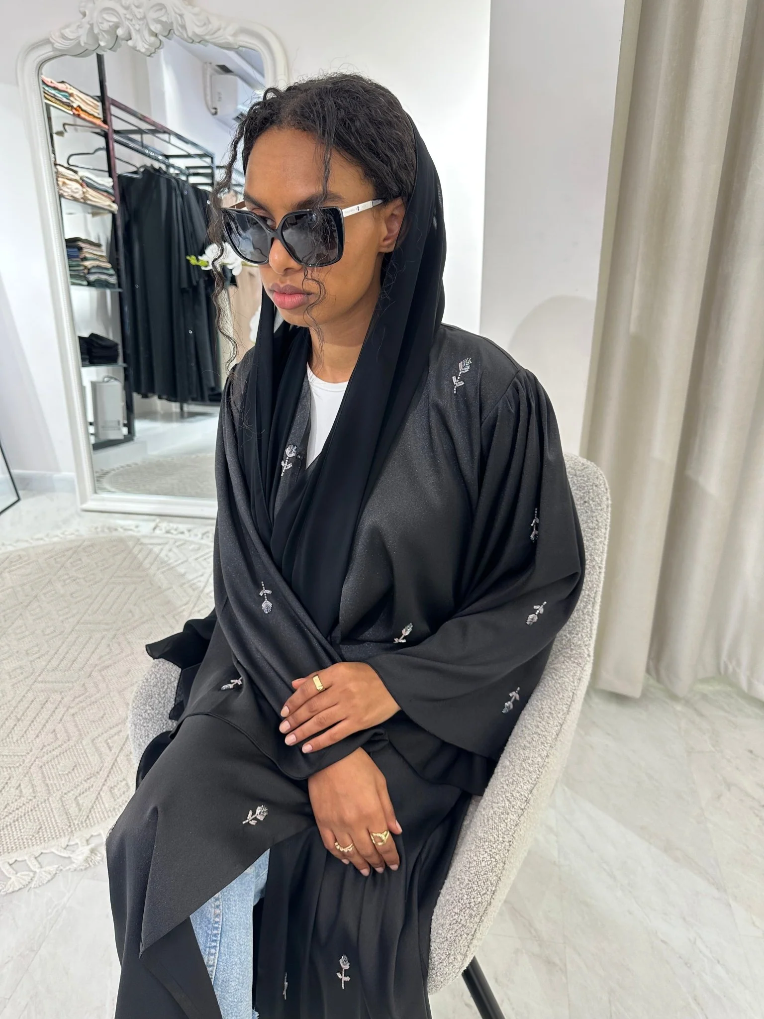 C Black Summer Work Abaya 33 - Image 10