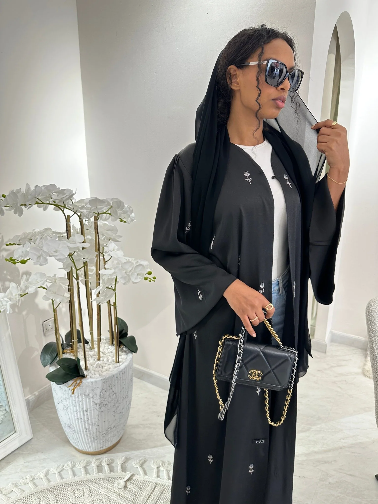 C Black Summer Work Abaya 33 - Image 4