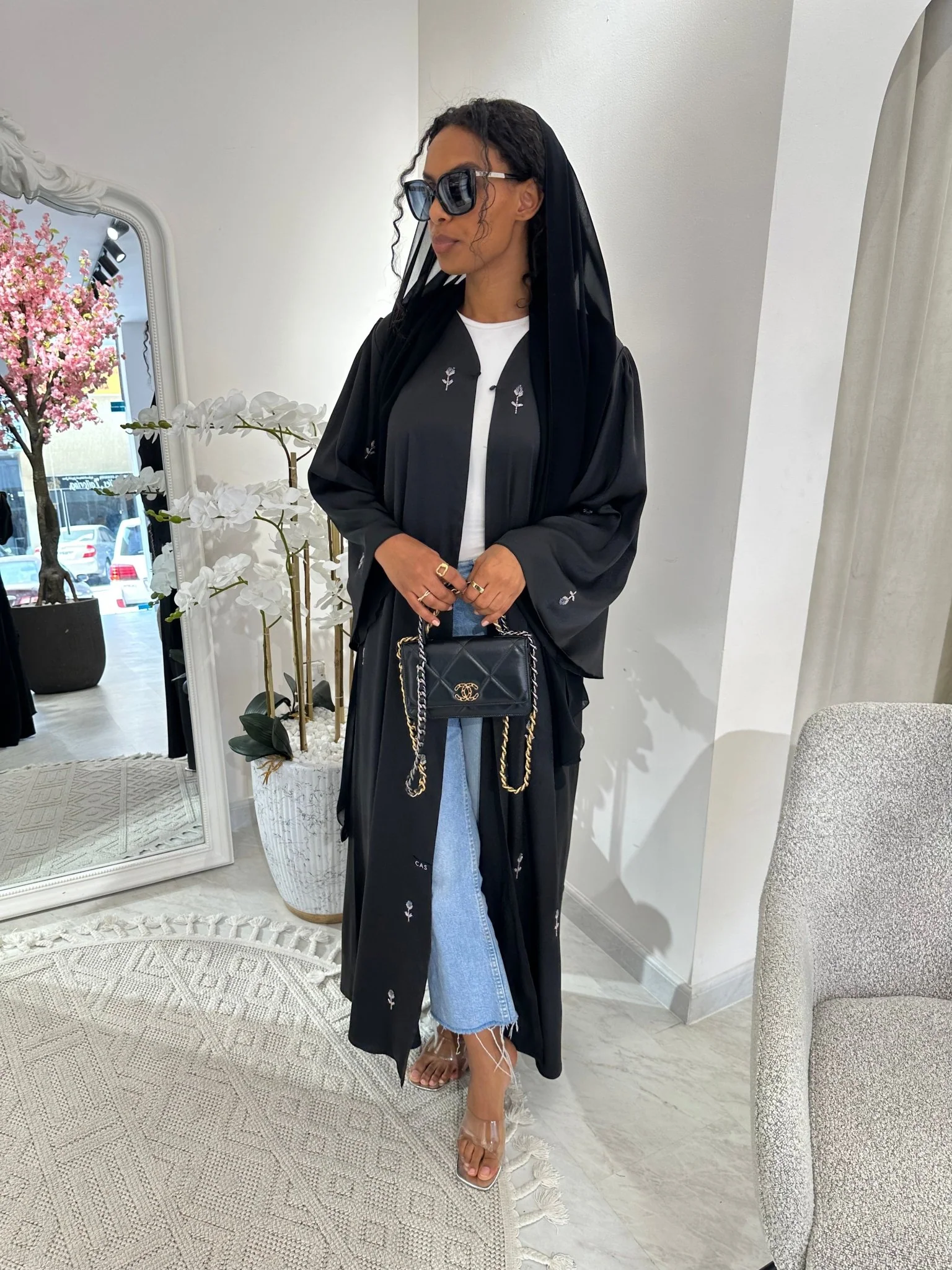 C Black Summer Work Abaya 33 - Image 6