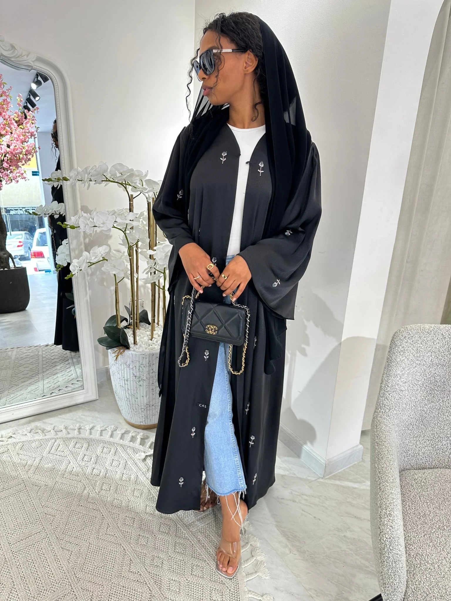 C Black Summer Work Abaya 33 - Image 7