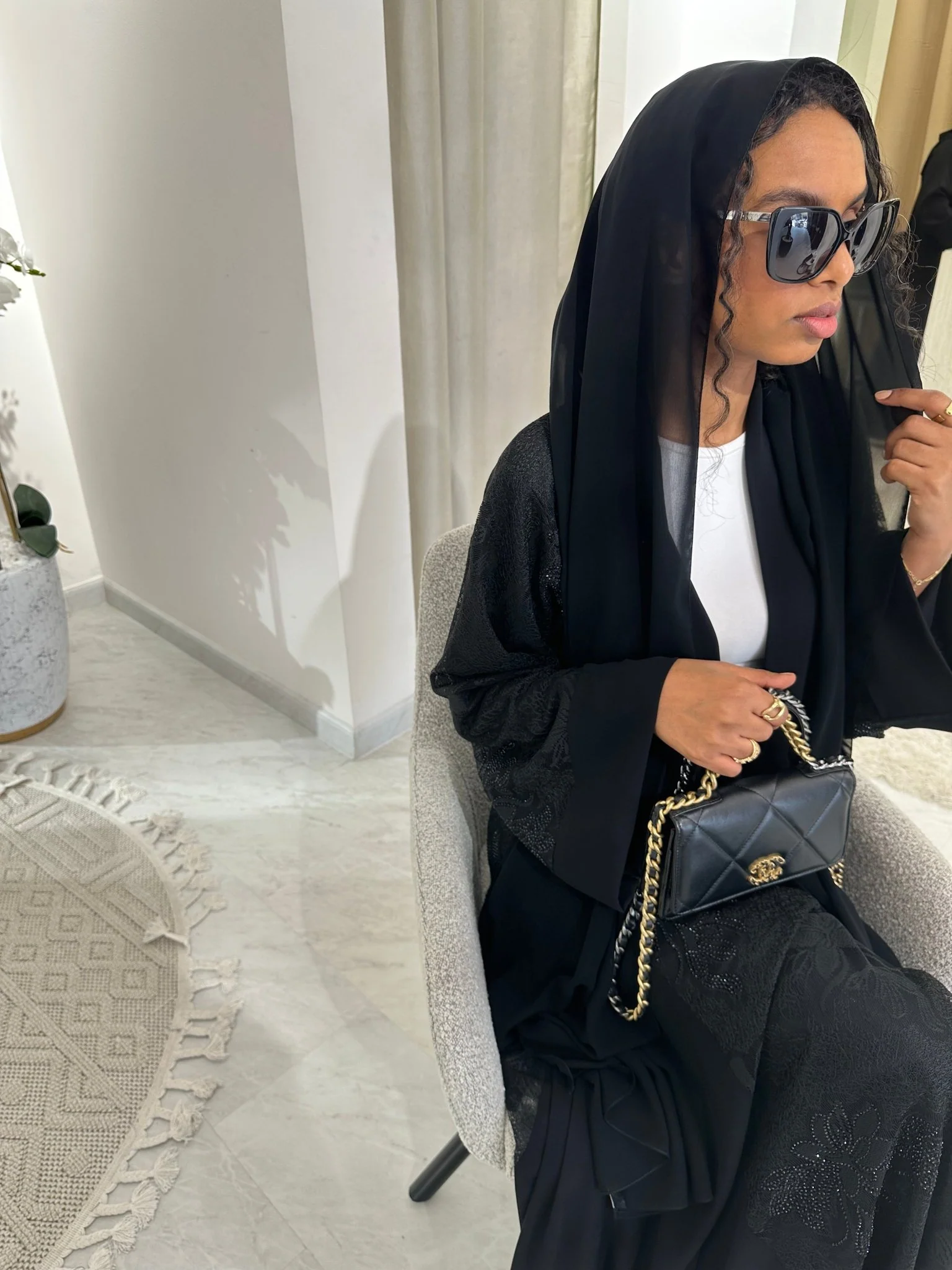 C Black Summer Work Abaya 35 - Image 3