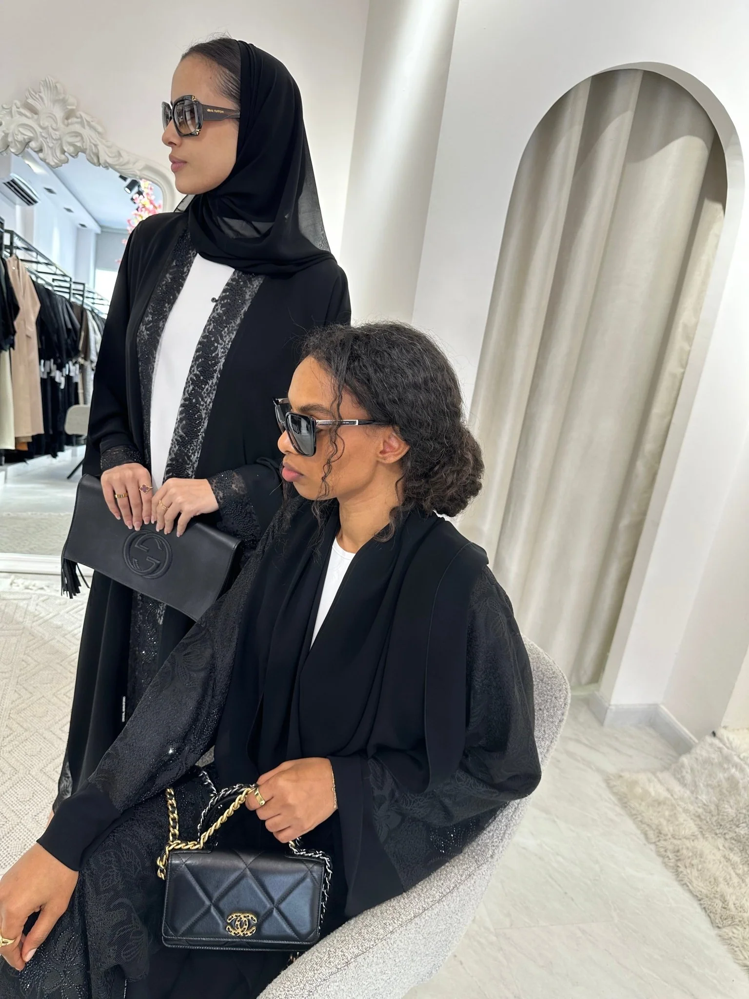 C Black Summer Work Abaya 35 - Image 4