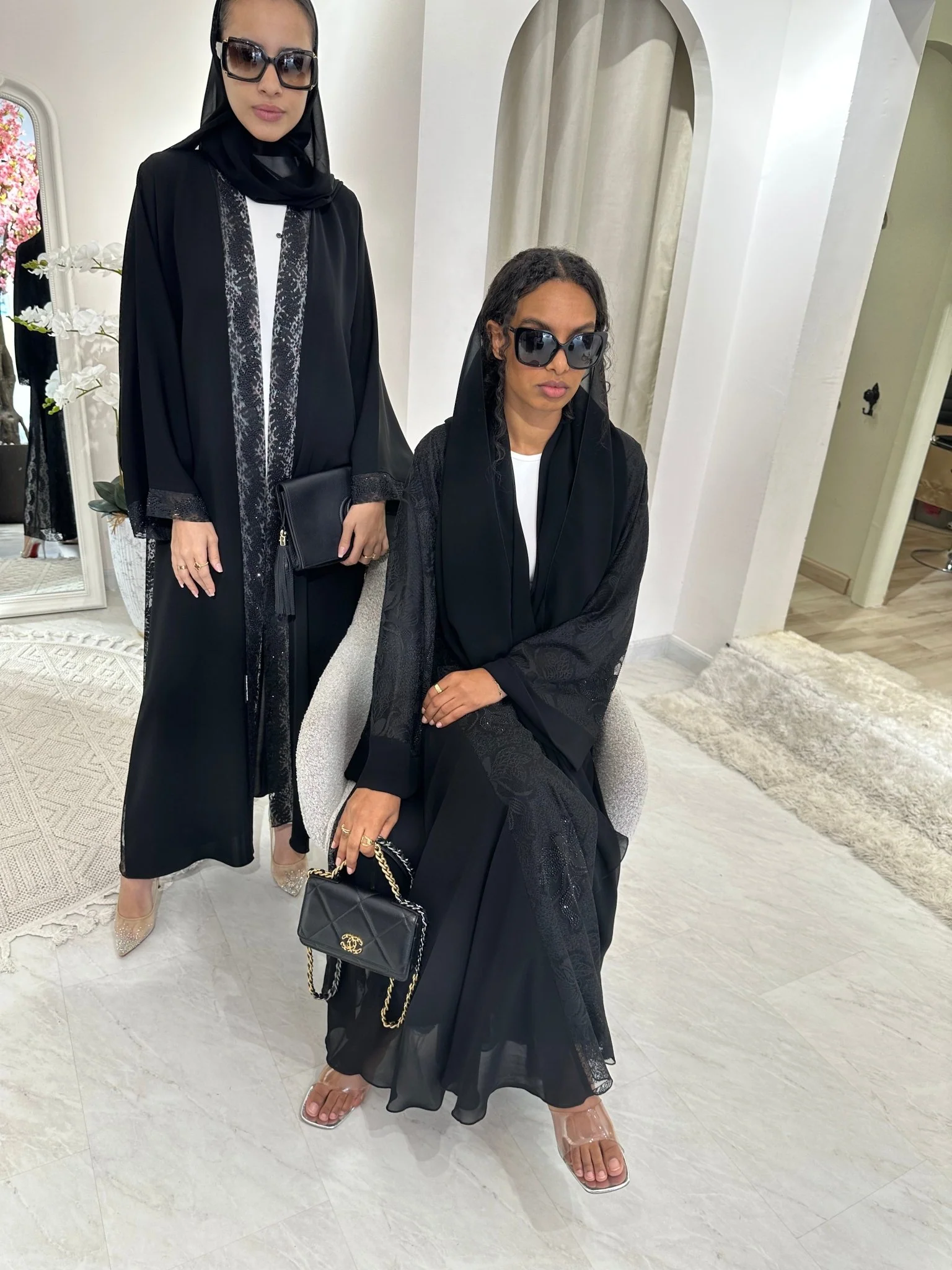 C Black Summer Work Abaya 35 - Image 7