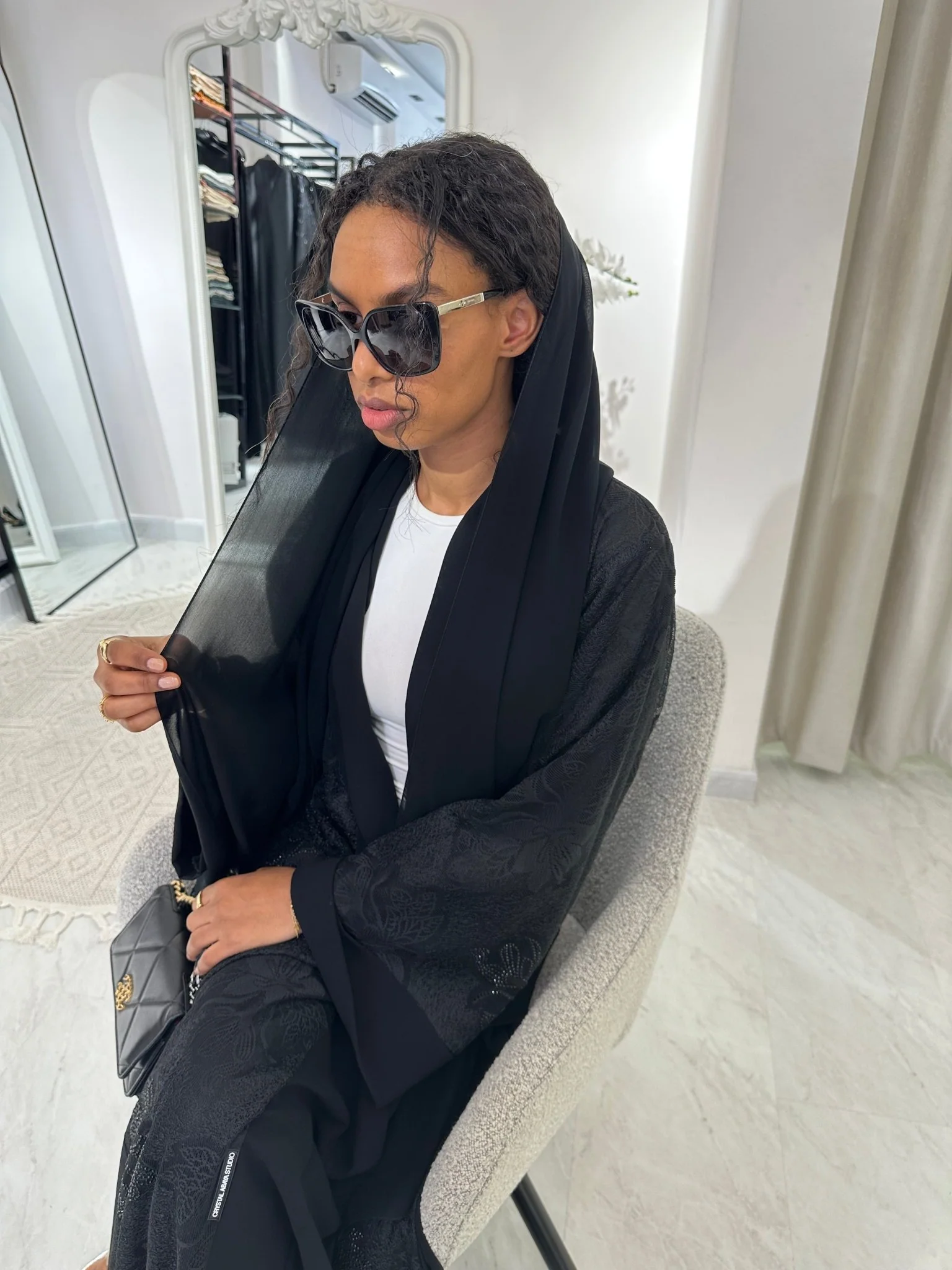 C Black Summer Work Abaya 35 - Image 9