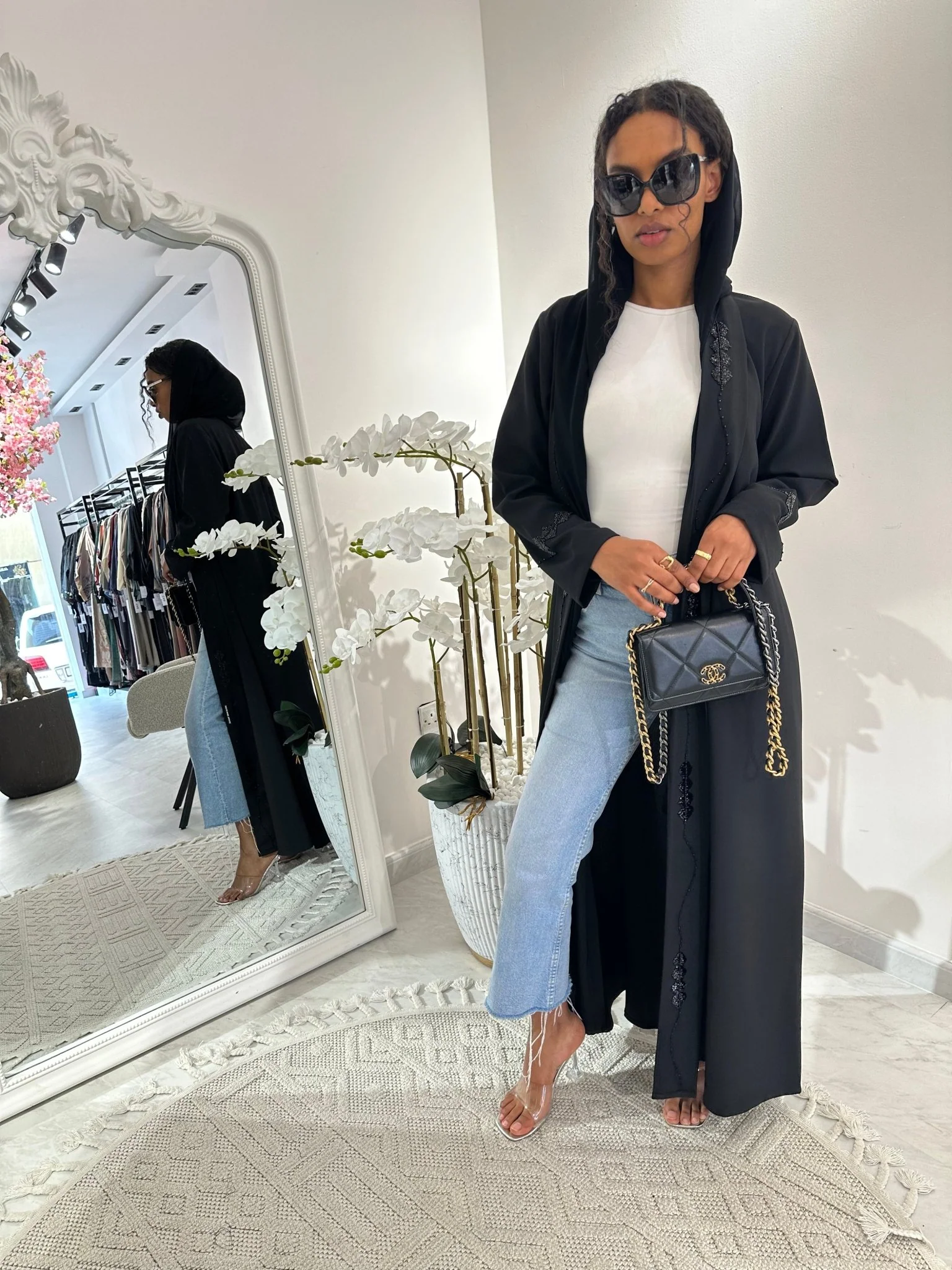 C Black Summer Work Abaya 36 - Image 6