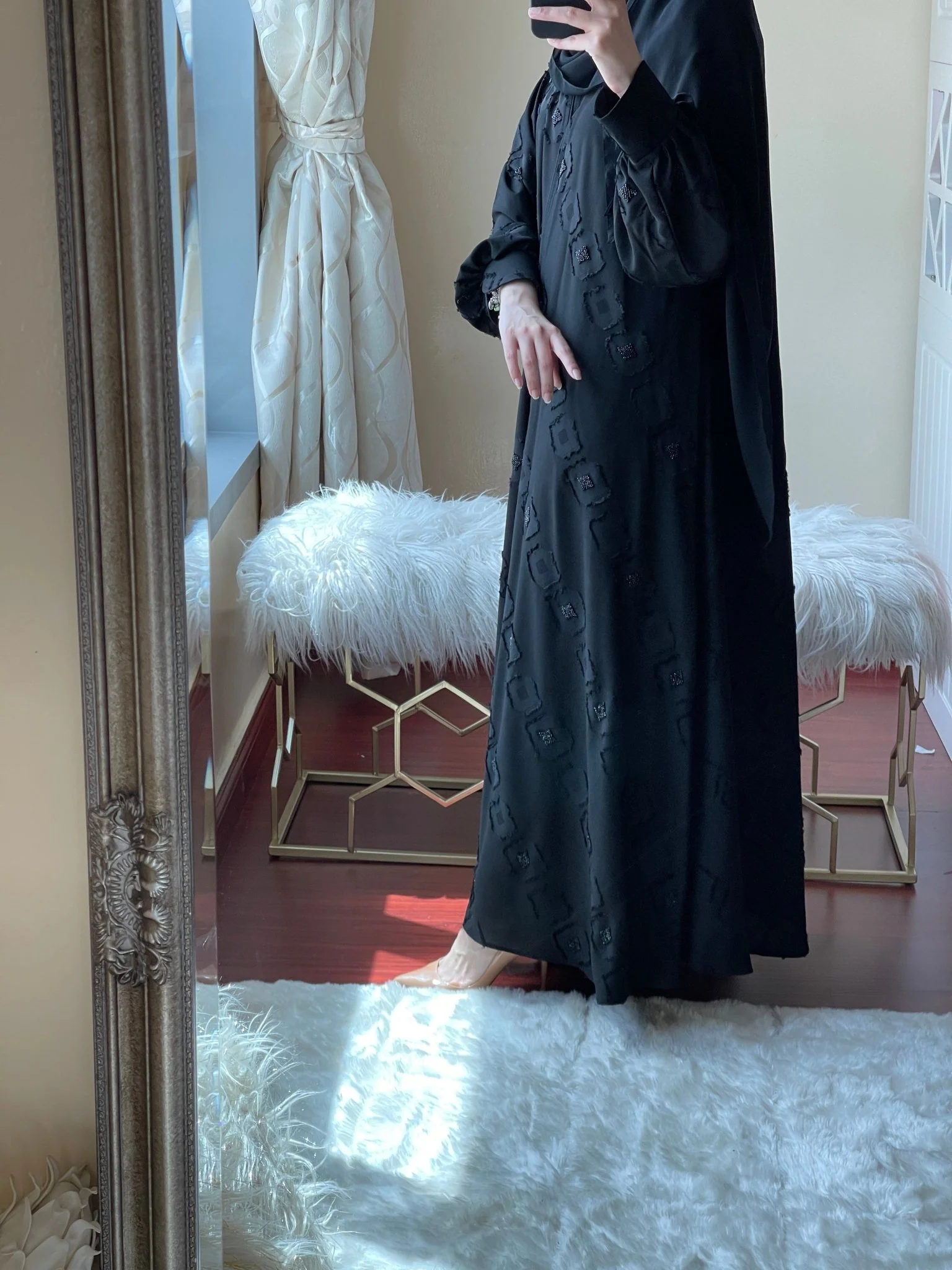 C-Black-Work-Abaya-04 - Image 6