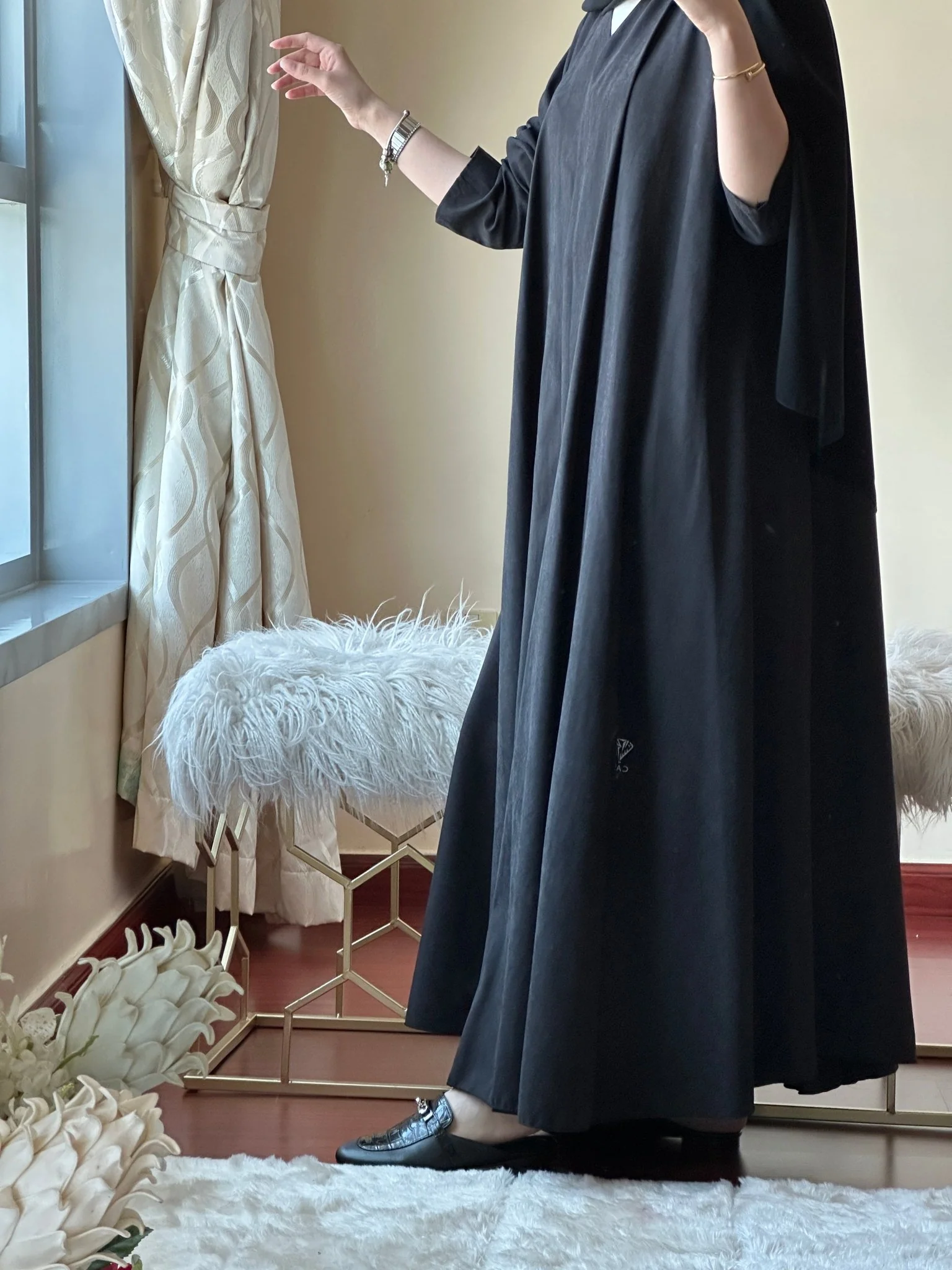 C-Black-Work-Abaya-120 - Image 5
