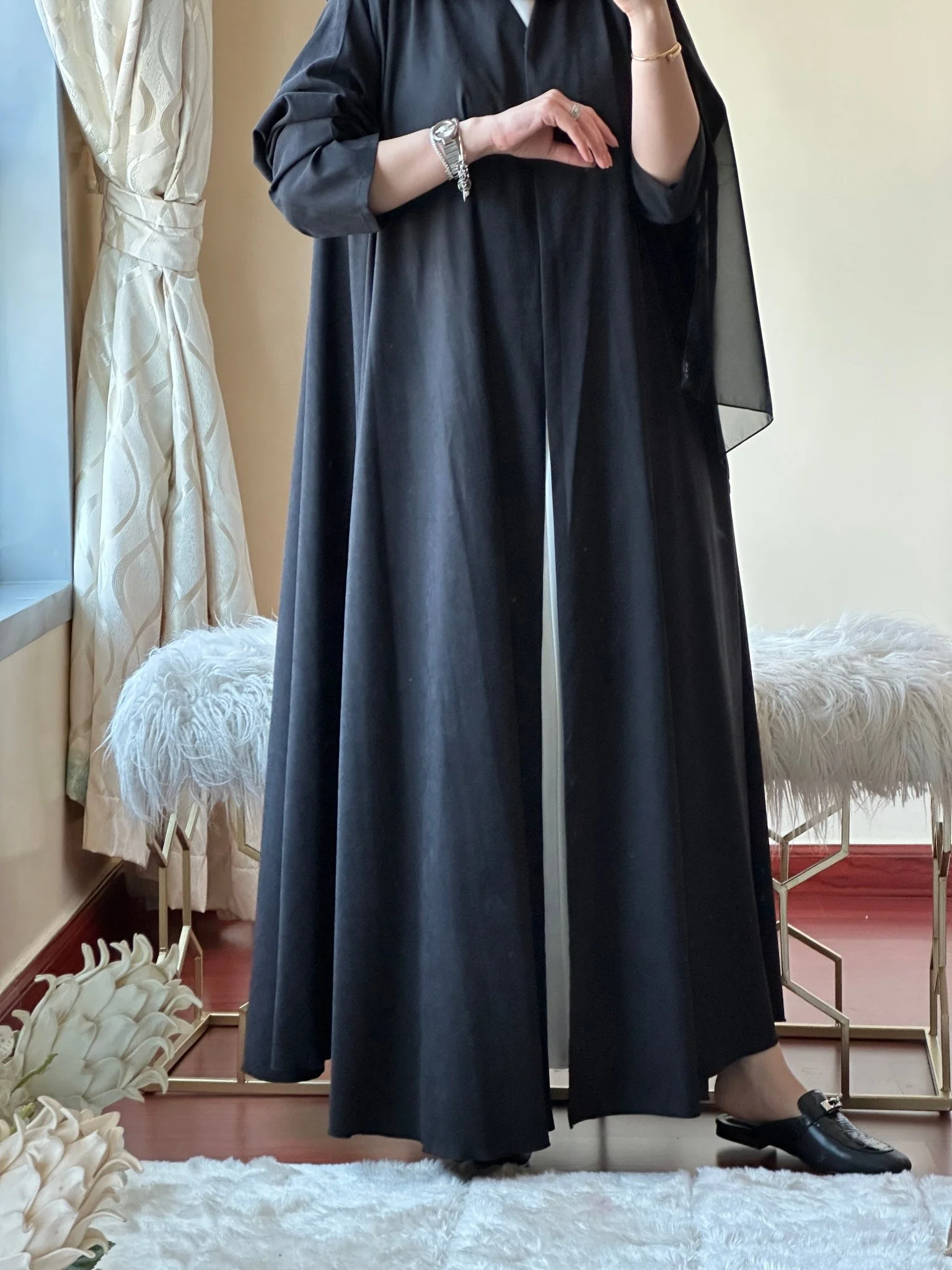 C-Black-Work-Abaya-120 - Image 6