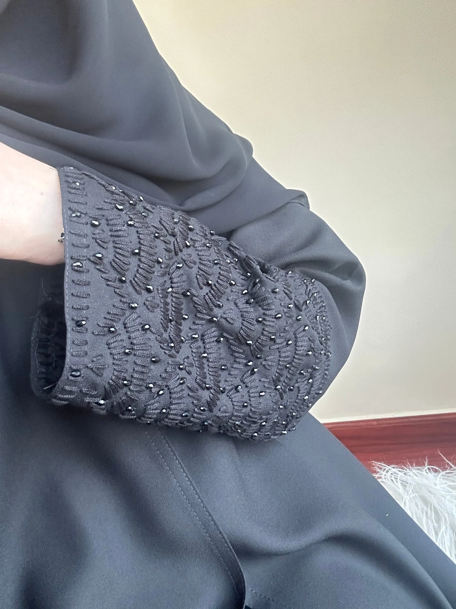 C-Black-Work-Abaya-130 - Image 12