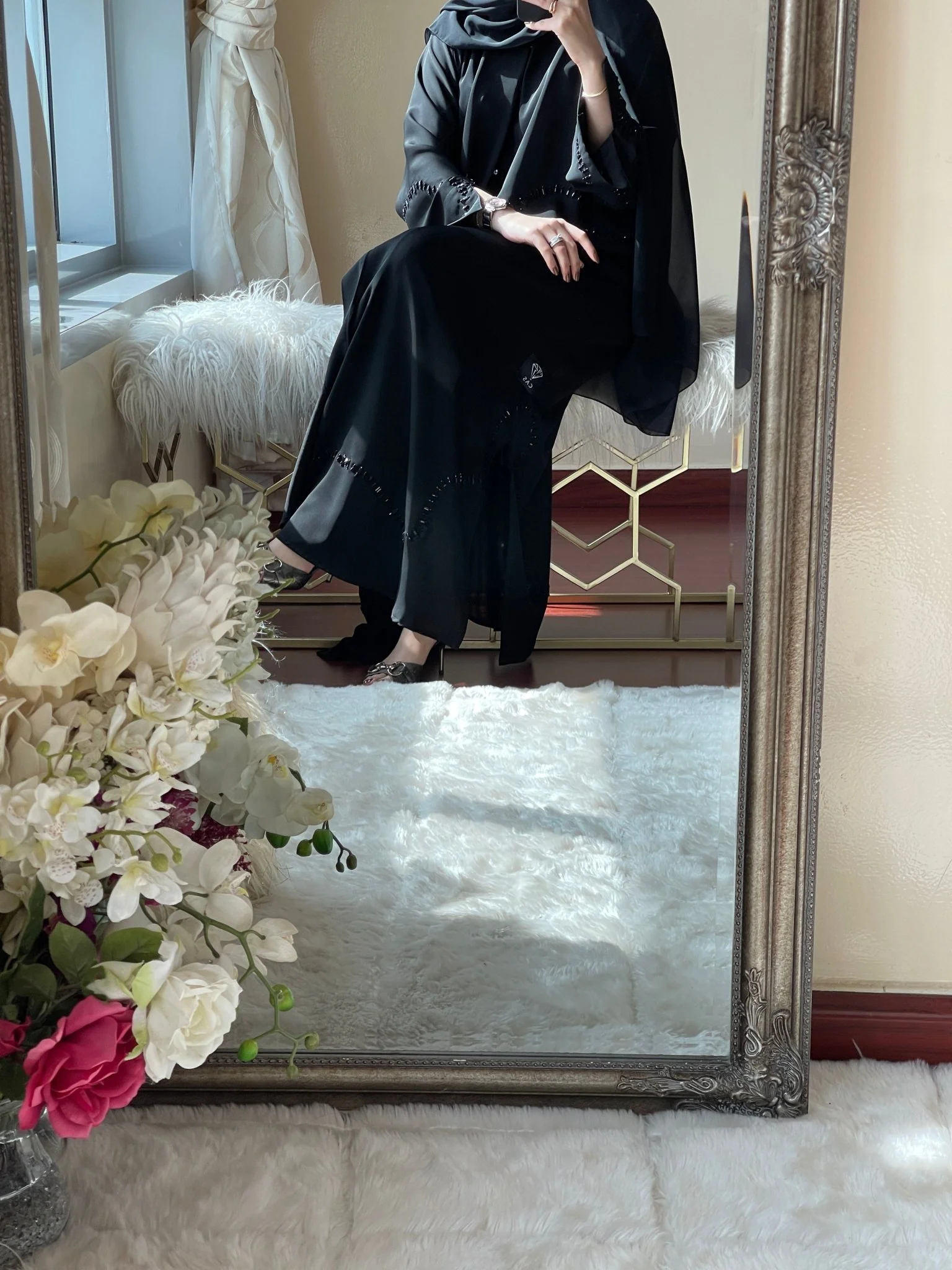 C-Black-Work-Abaya-14 - Image 7